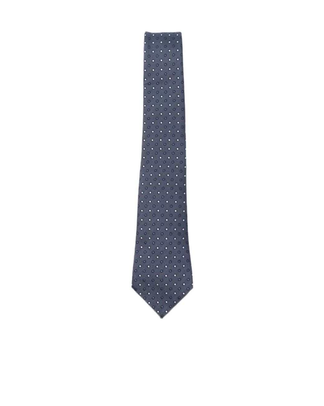 Giorgio Armani Blue Polka-Dot Silk Tie for men