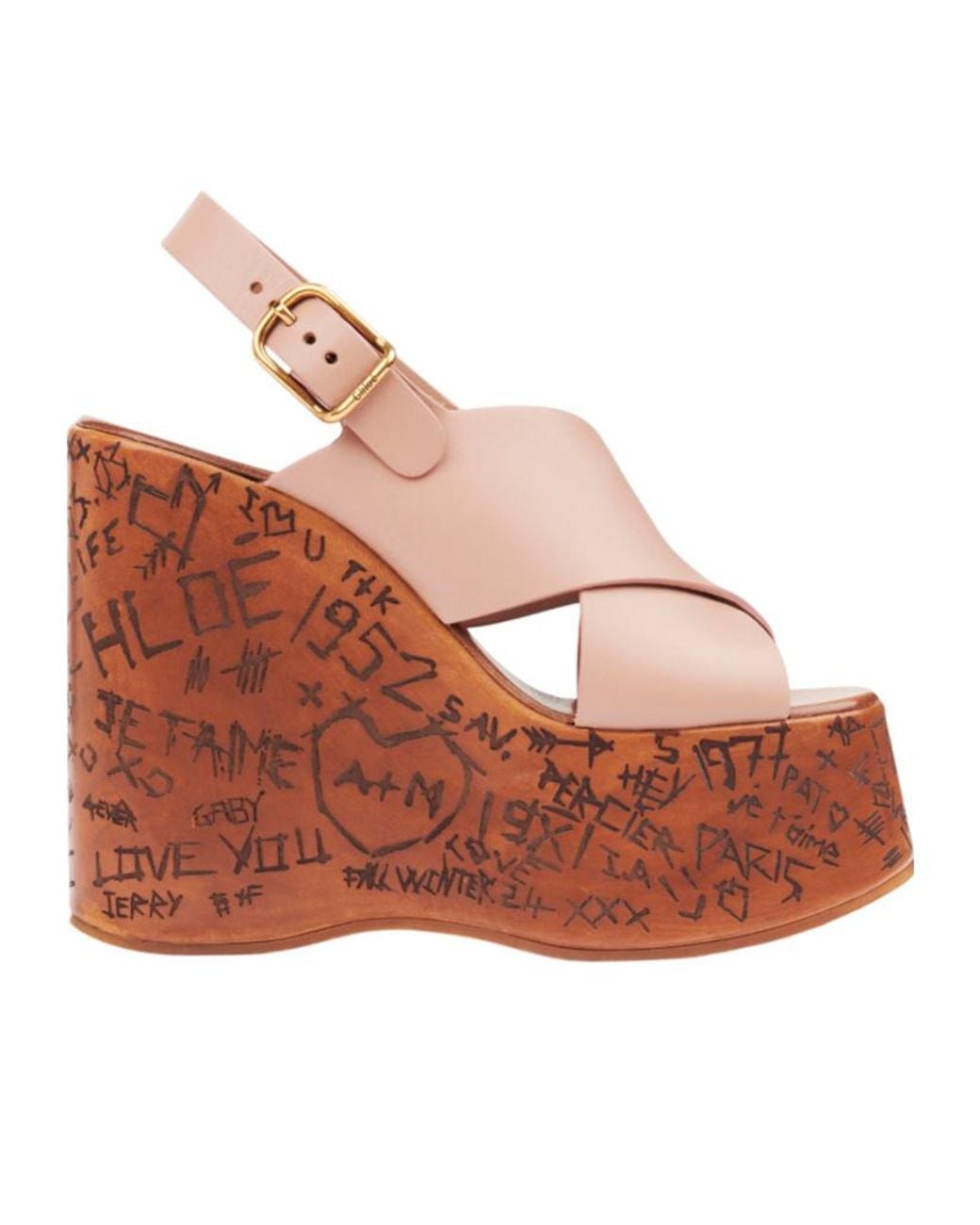 Chloé Brown Chloé Maxime Wedge Sandals