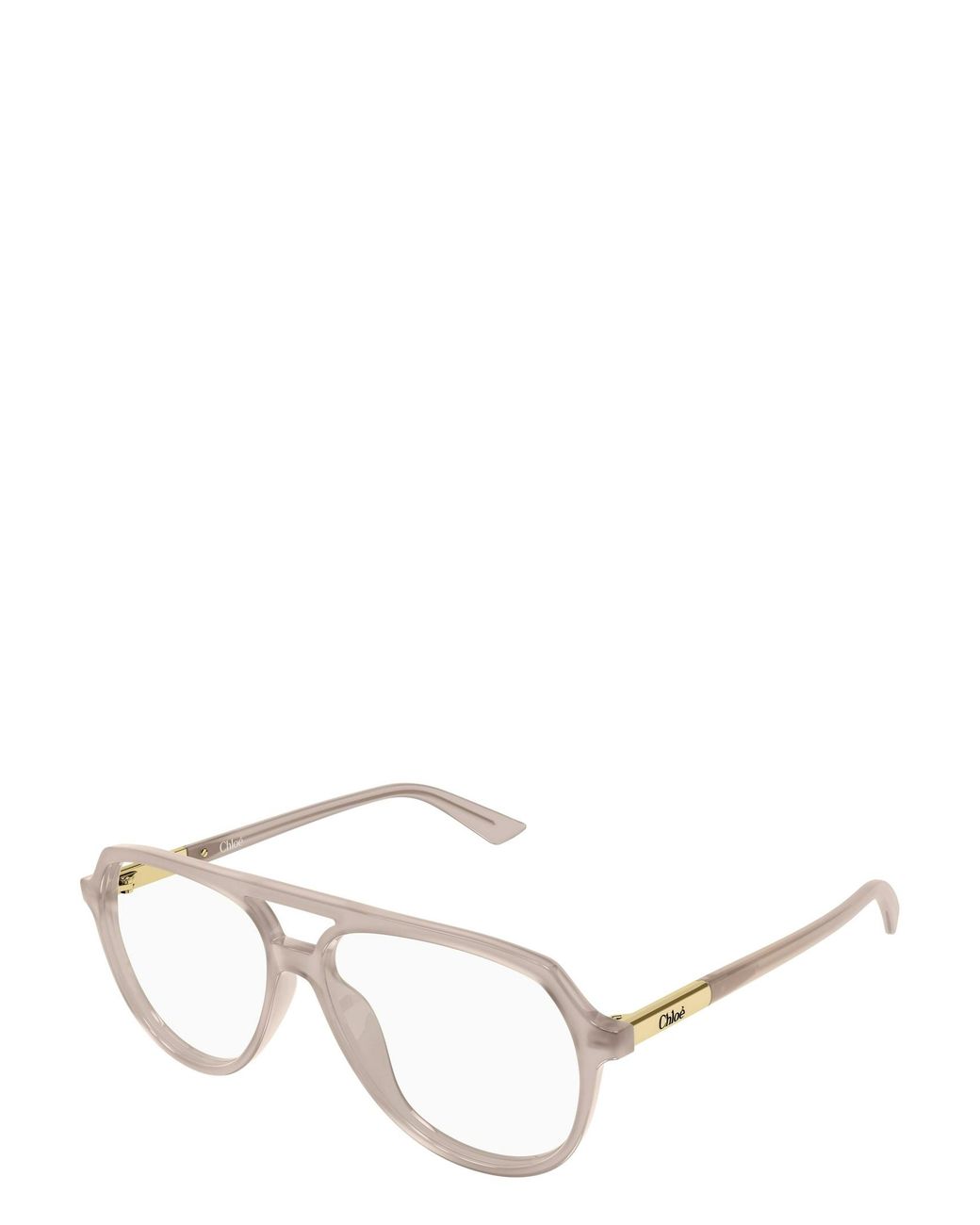 Chloé White Chloé Eyewear Pilot Frame Glasses