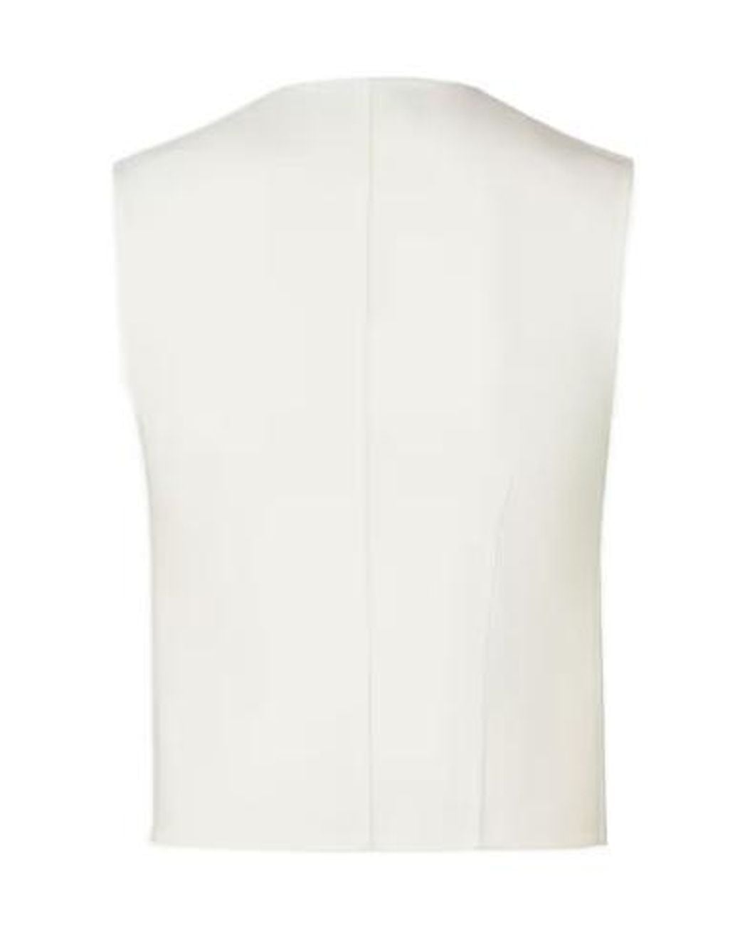Fendi White Ivory Wool Gilet