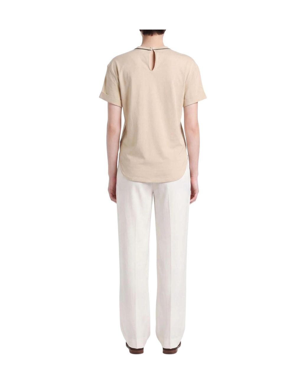 Brunello Cucinelli Natural Solidcolor Tshirt