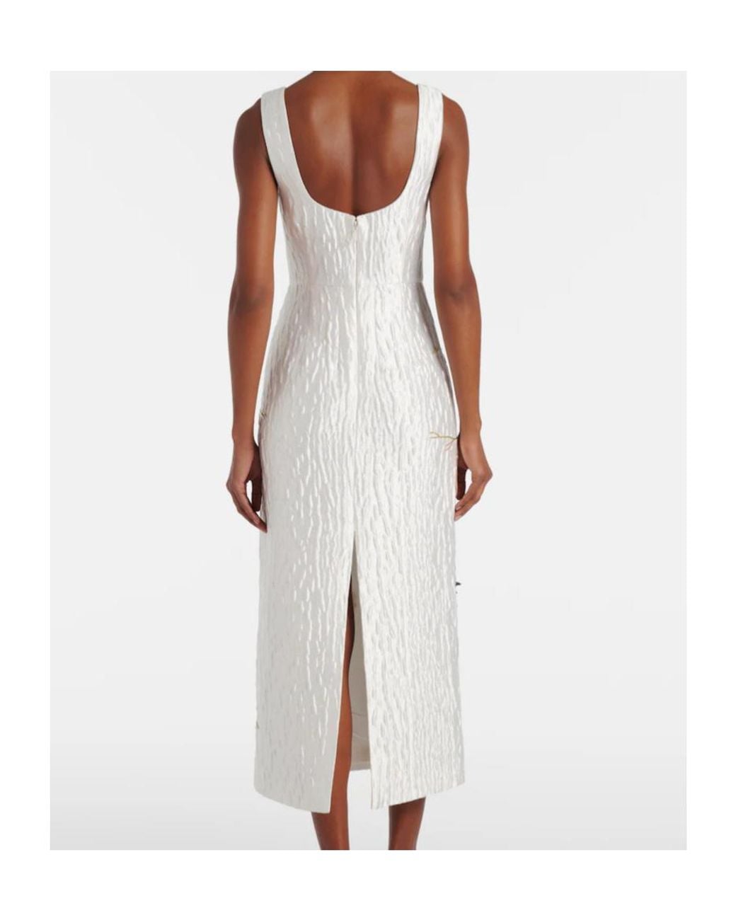 Jonathan Simkhai White Lilibeth Embellished Jacquard Cocktail Dress