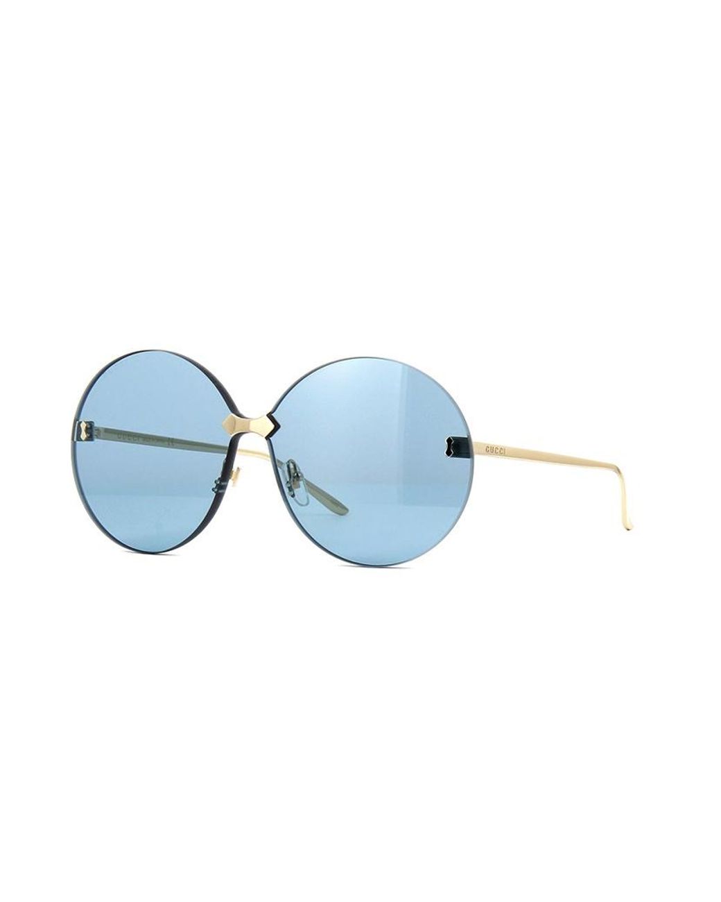 Gucci Blue Round Sunglasses