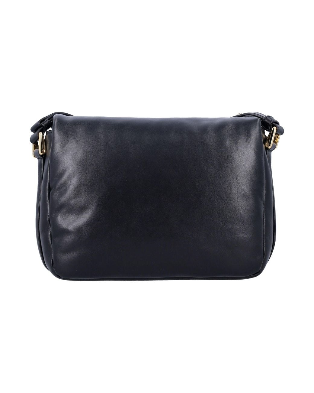 A.P.C. Black Logo-Printed Foldover Top Shoulder Bag