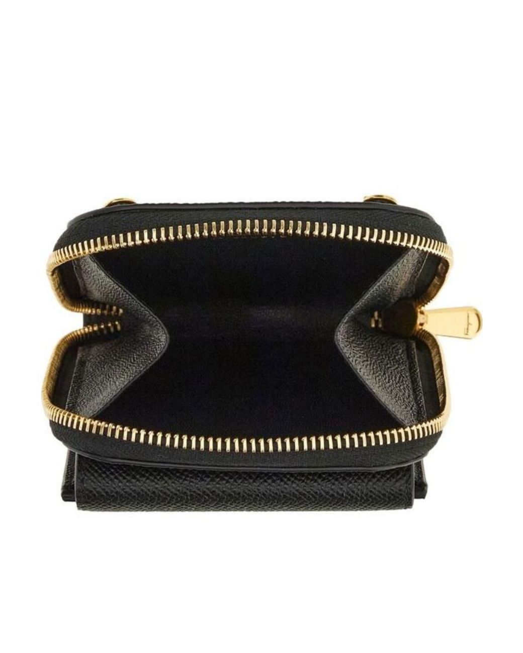 Ferragamo Gray Zipper Cell Phone Shoulder Bag