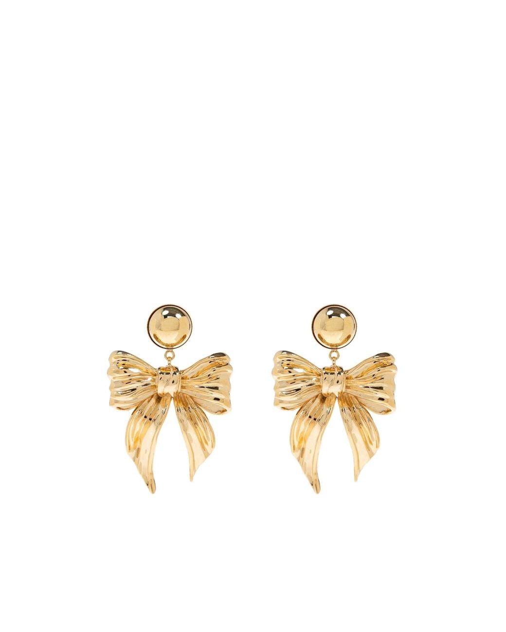 Dolce & Gabbana Metallic Bow Shaped Clip On Earrings