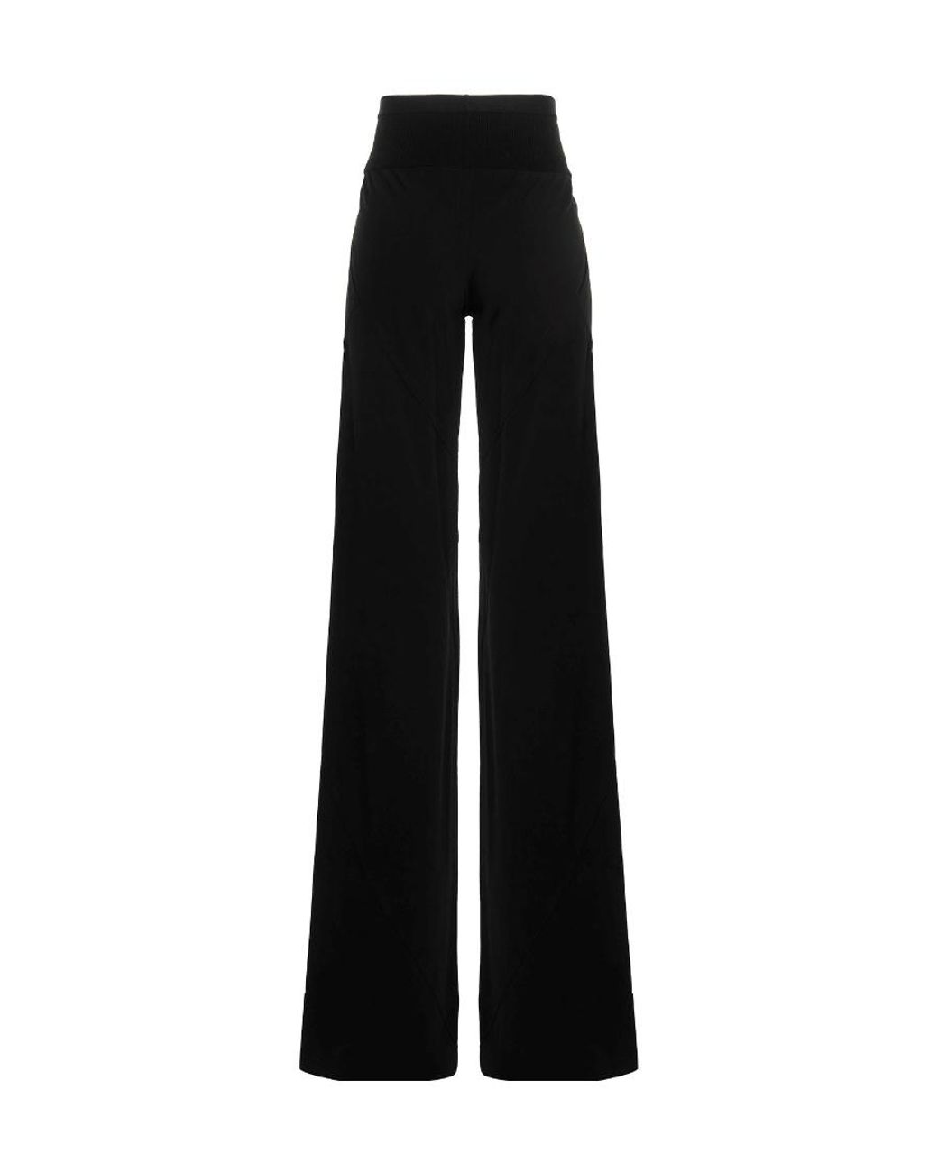 Rick Owens Black Wide-Leg Tailored Trousers