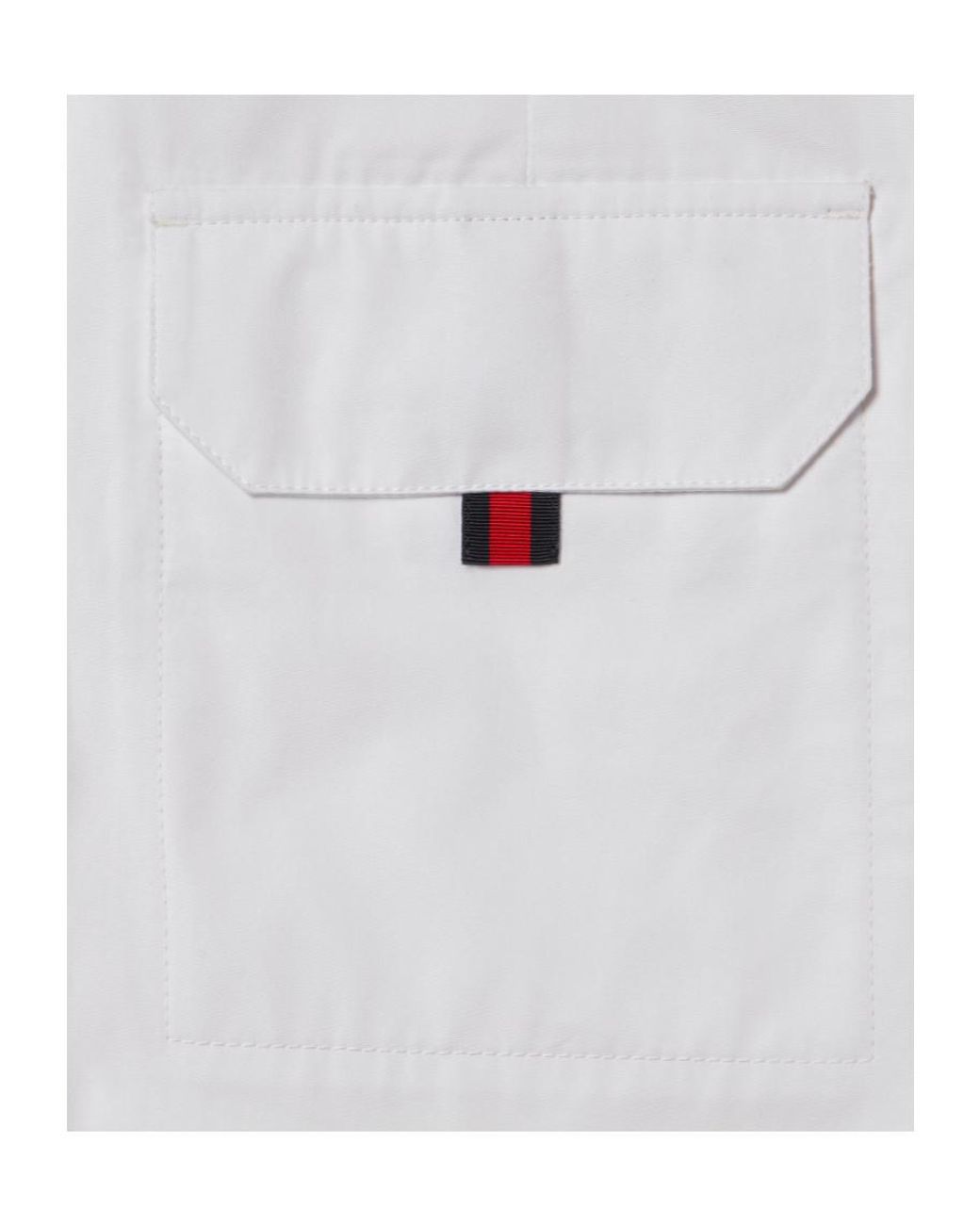 Gucci White Cotton-Poplin Trousers With Web for men