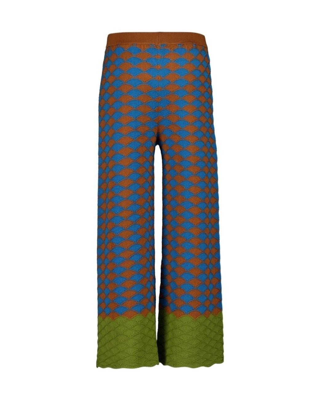 LaDoubleJ Blue Lounge Printed Palazzo Pants