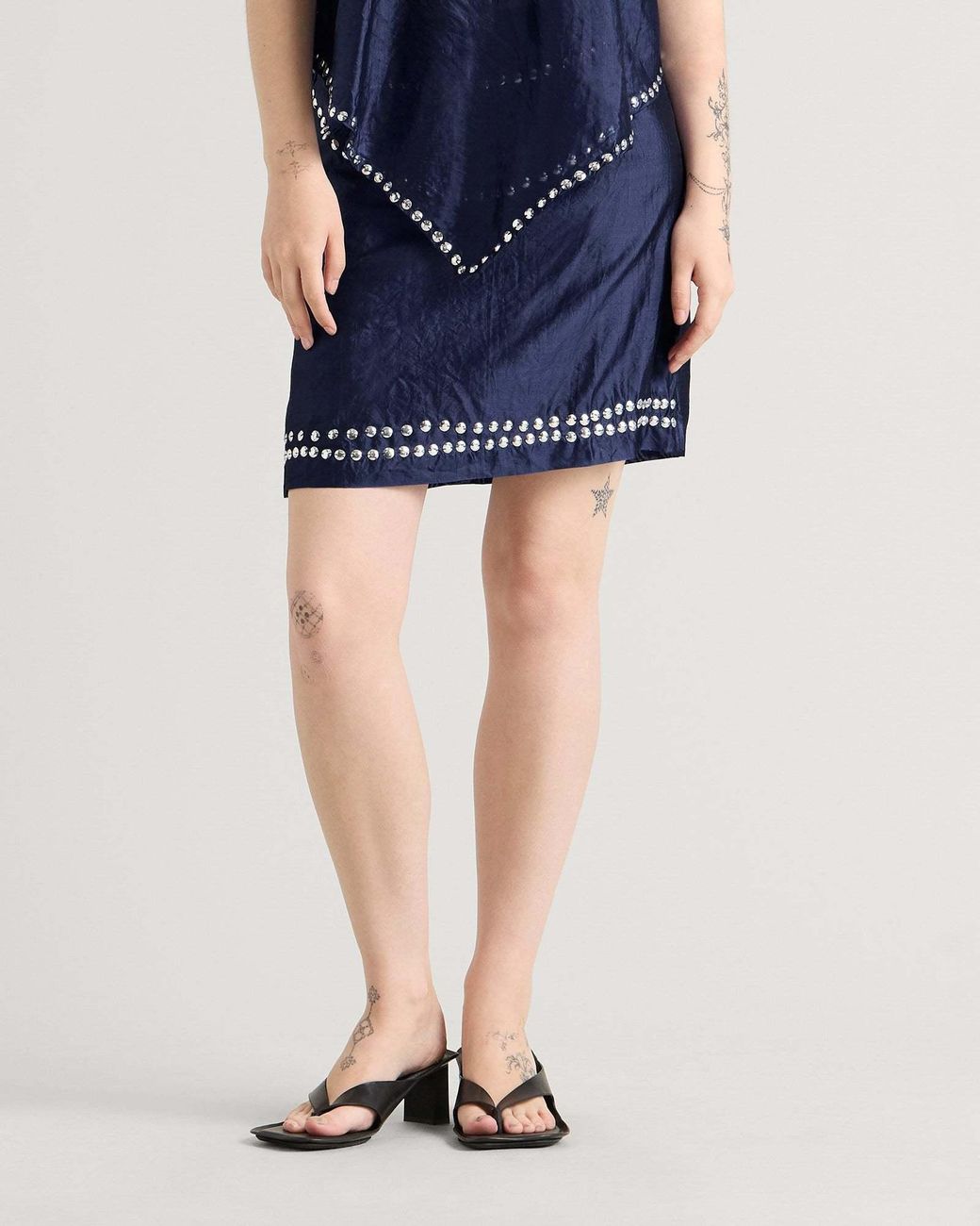 GIMAGUAS Blue Studded Skirt