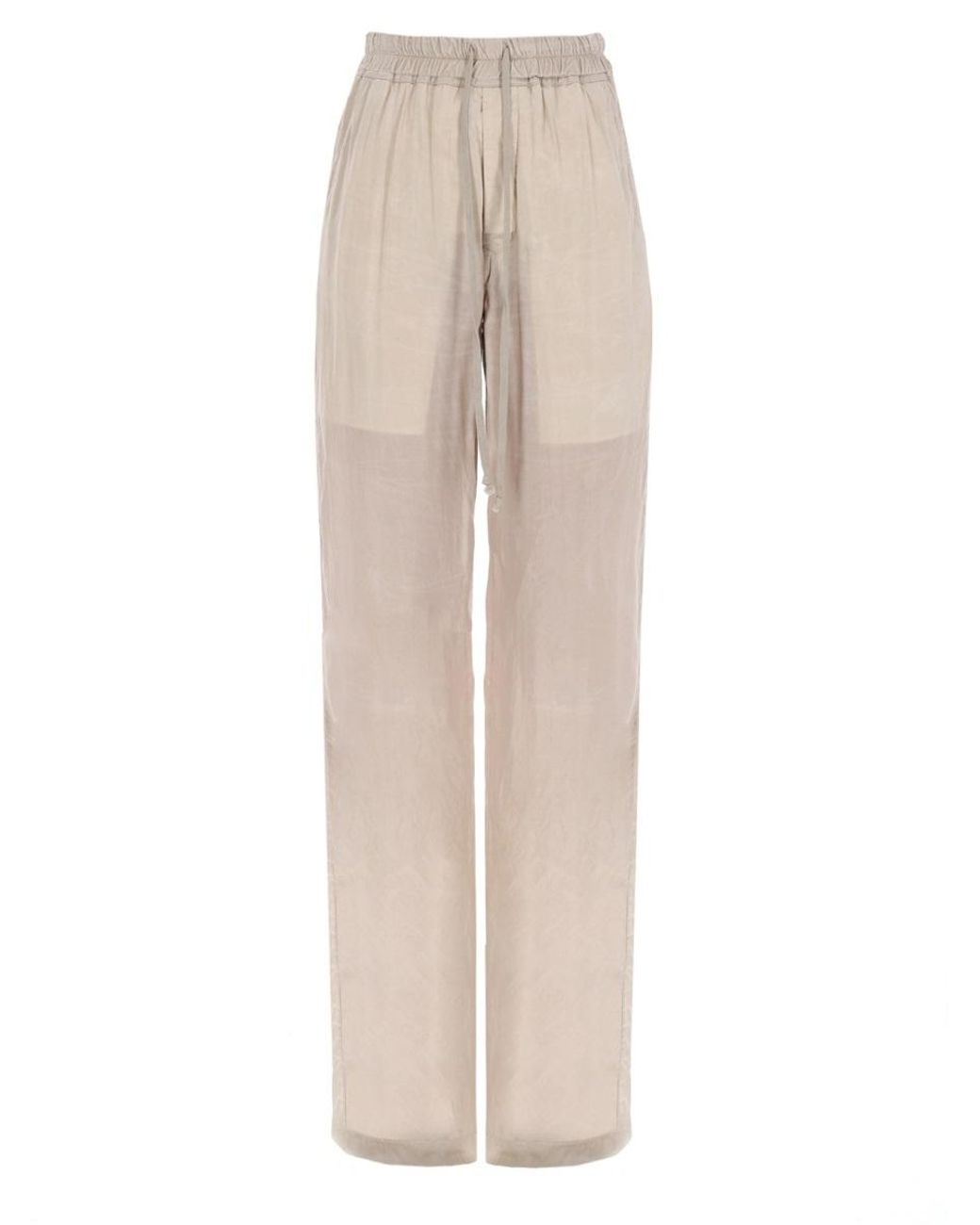 Rick Owens Natural Dietrich Drawstring Trousers