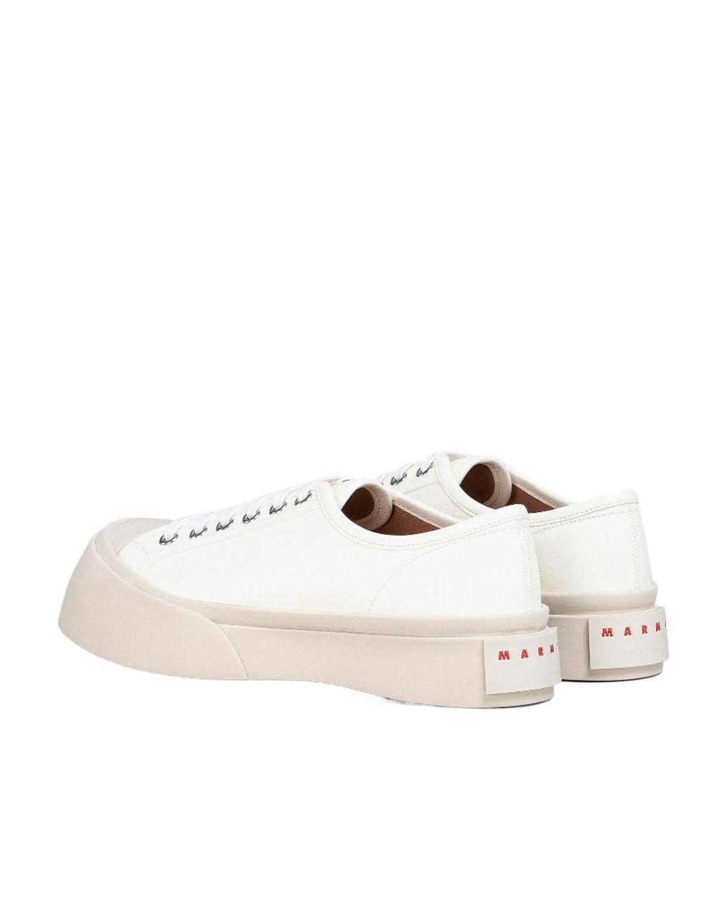 Marni White Pablo Lace-Up Sneakers for men