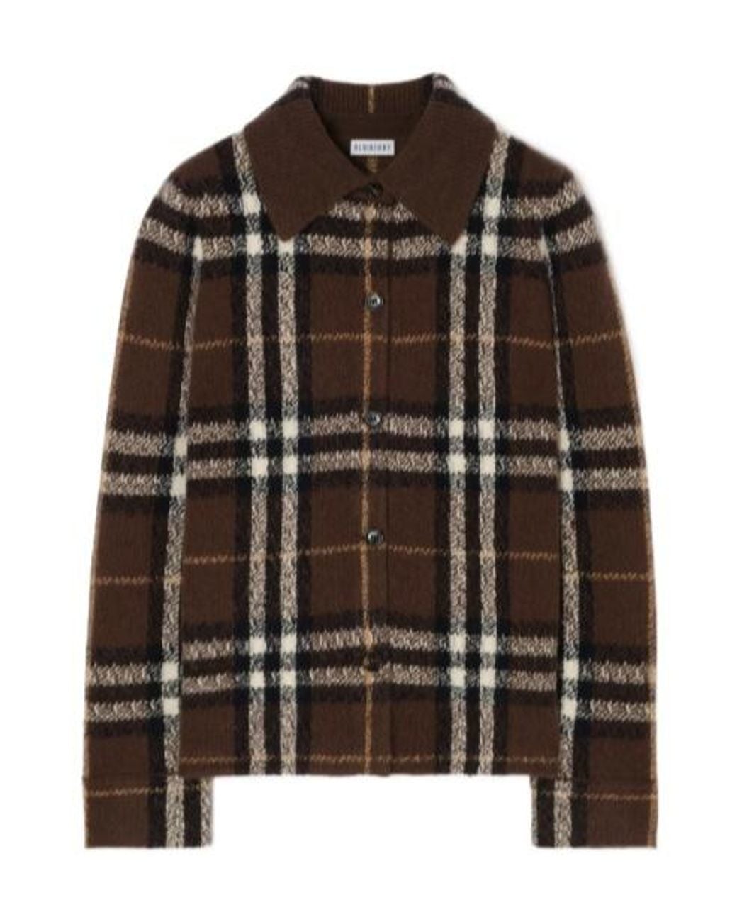 Burberry Brown Checked Button-Up Shirt
