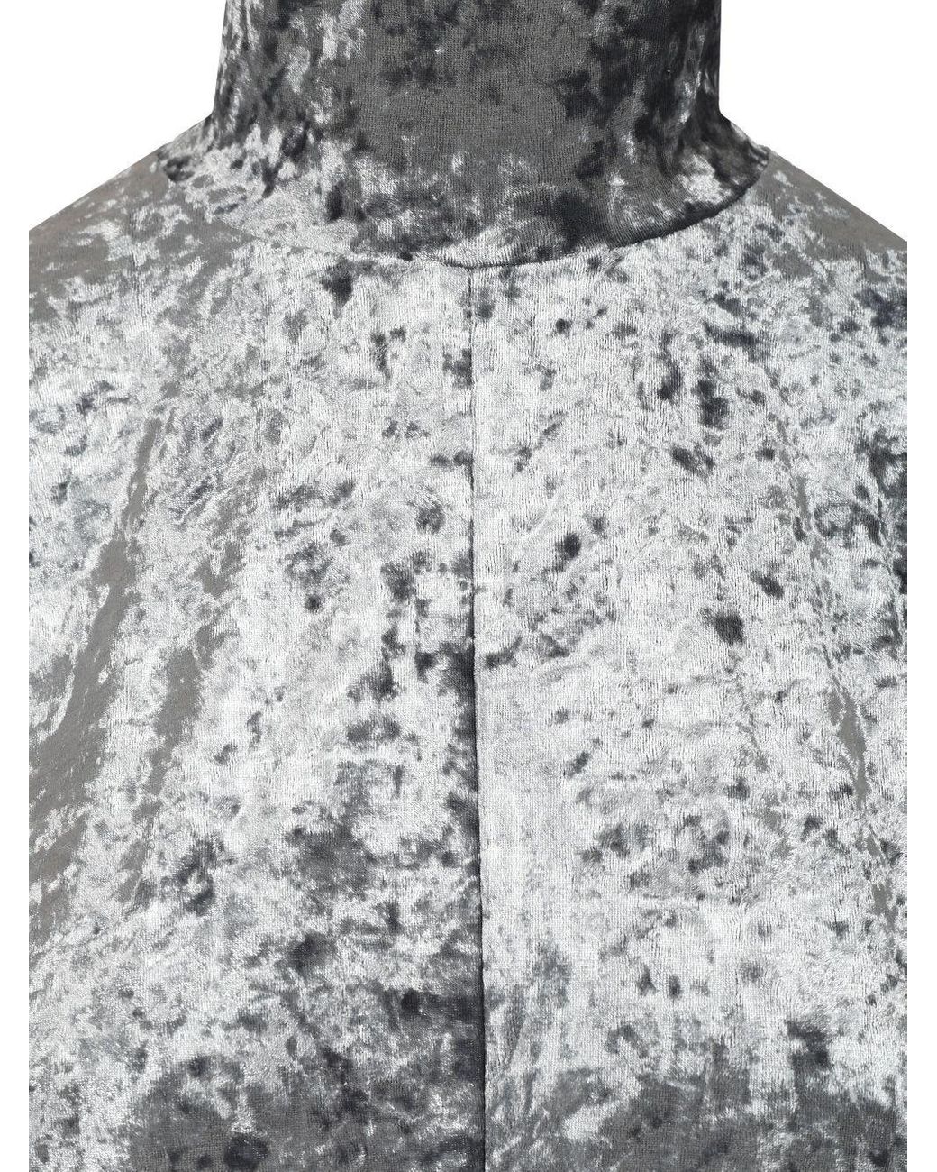 Forte_forte Gray Stretch Velvet Turtleneck