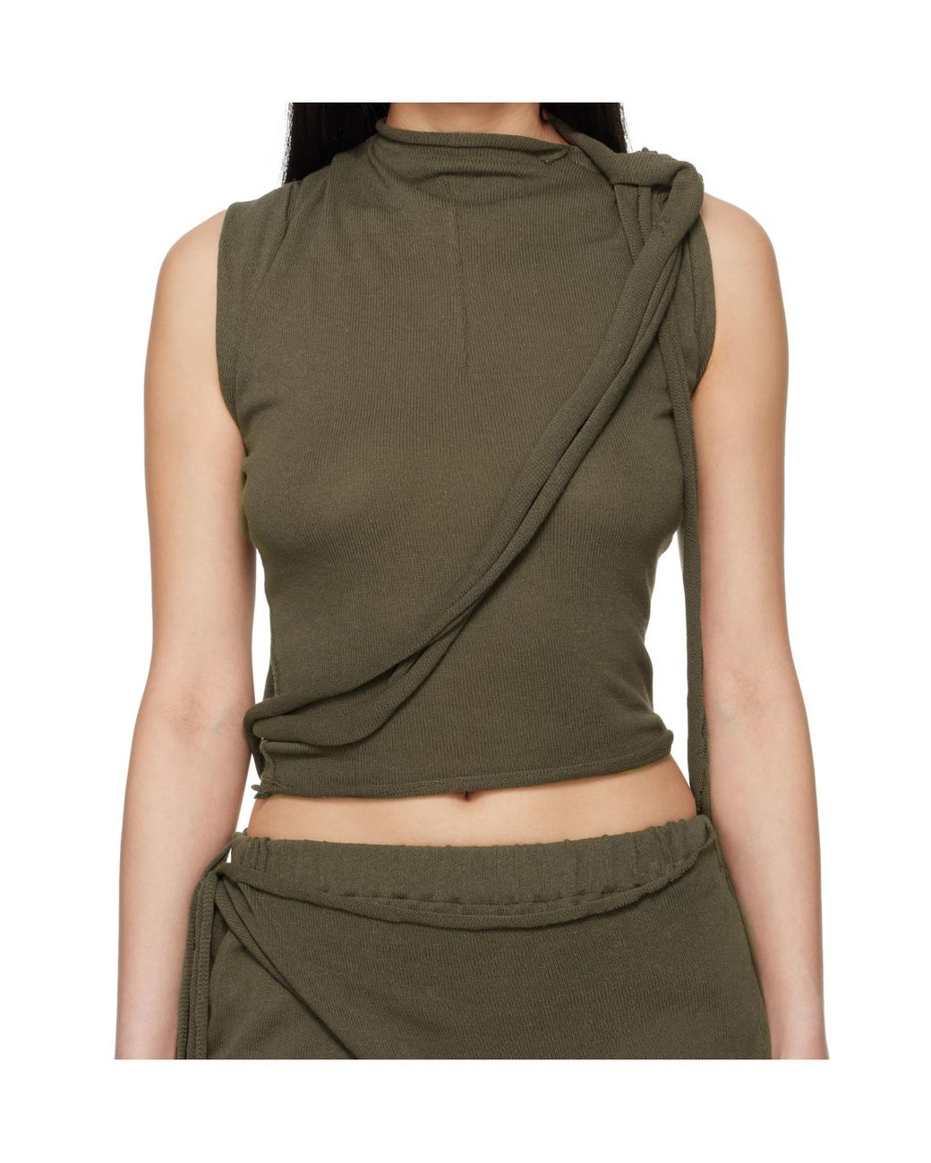 OTTOLINGER Green Deconstructed Tank Top