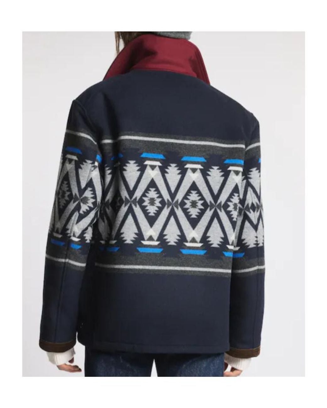 Fay Blue 4 Ganci Jacquard Archive Coat for men