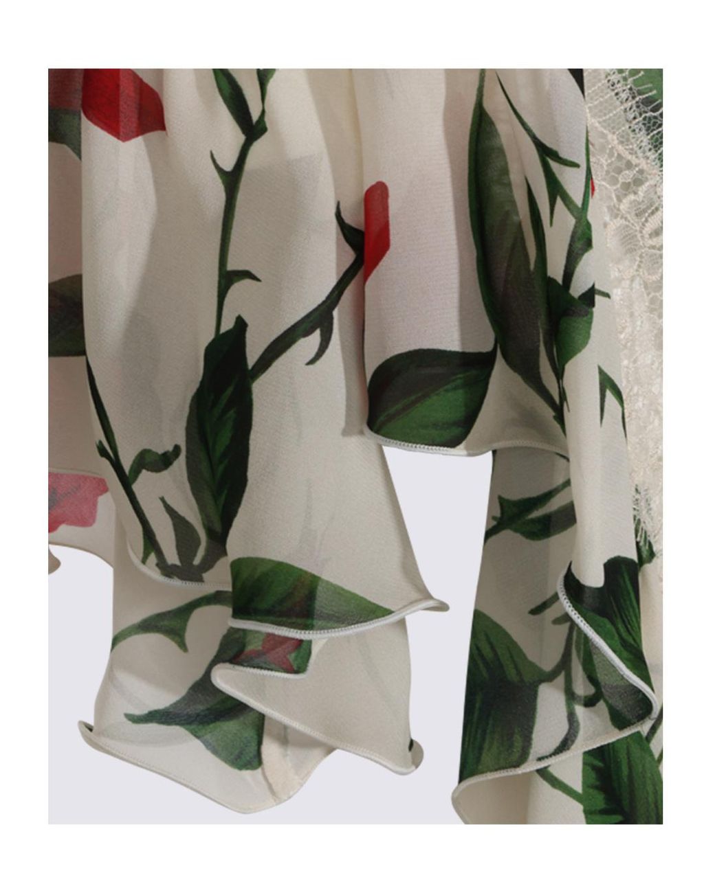 Blumarine White Floral Lace Trim Tops