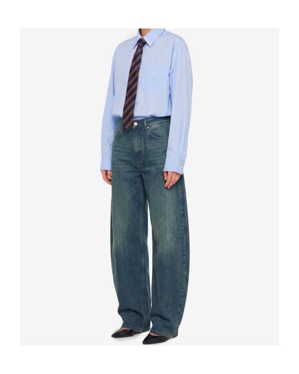 Frankie Shop Blue High-Waisted Jeans