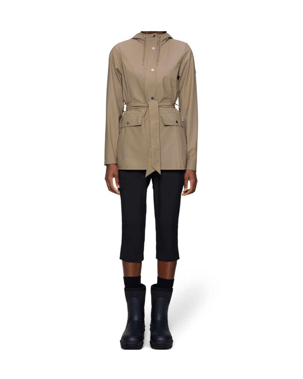 Rains Brown Curve Waterproof Jacket
