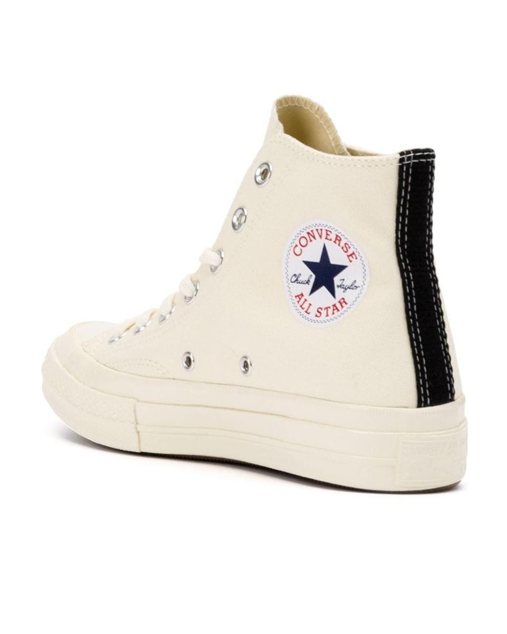 COMME DES GARÇONS PLAY Pink Lace-Up High-Top Sneakers for men