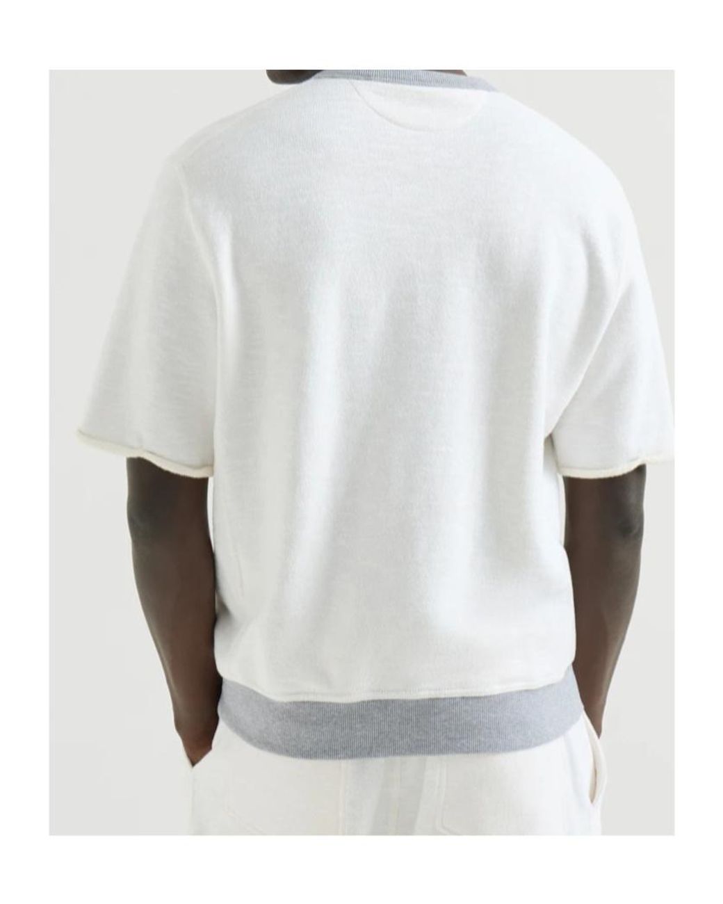 Brunello Cucinelli White Short Sleeved Crewneck T-Shirt for men