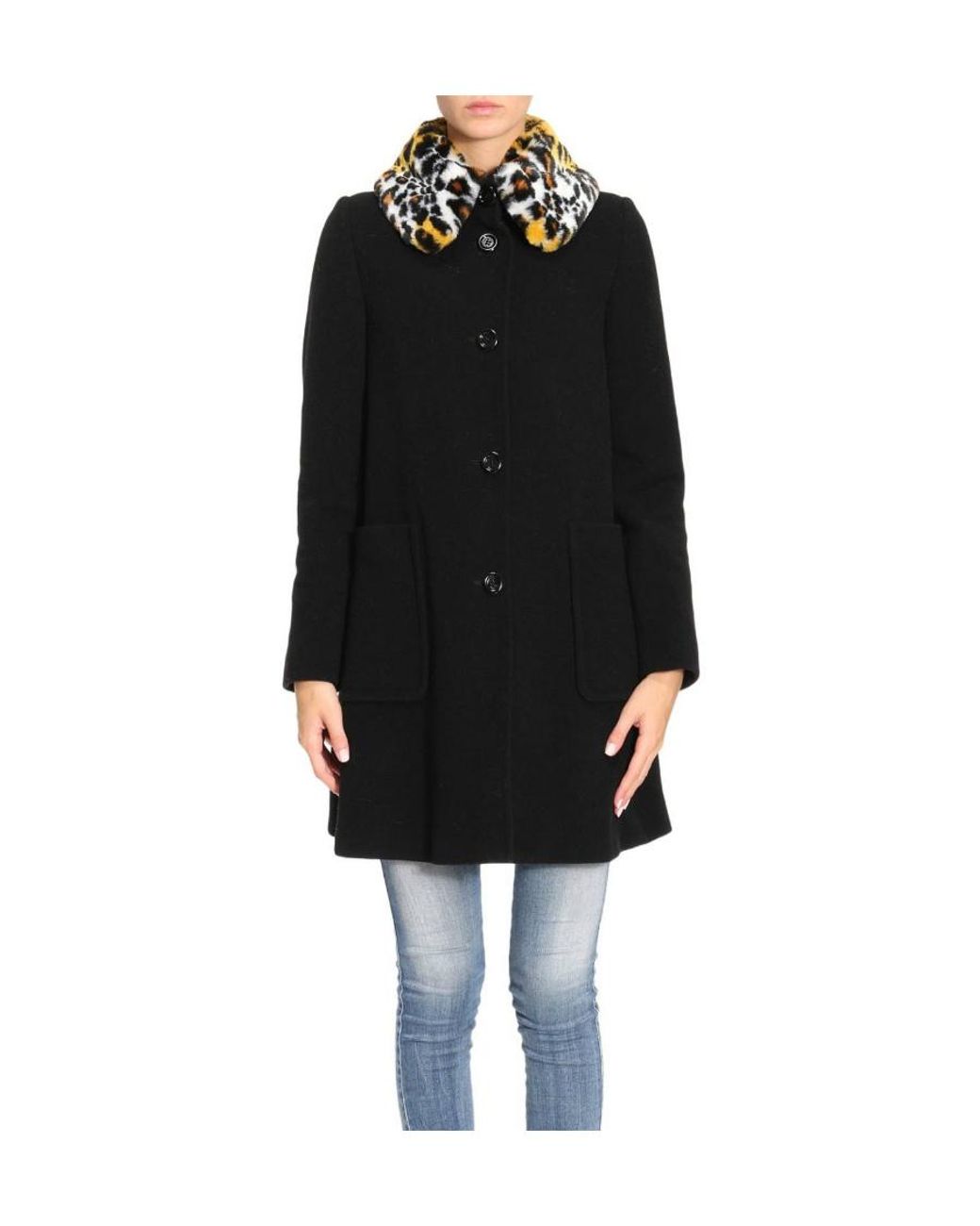 Moschino Black Long-Sleeved Coat