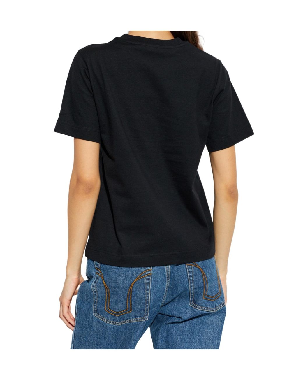 Burberry Black Logo Printed Crewneck T-Shirt