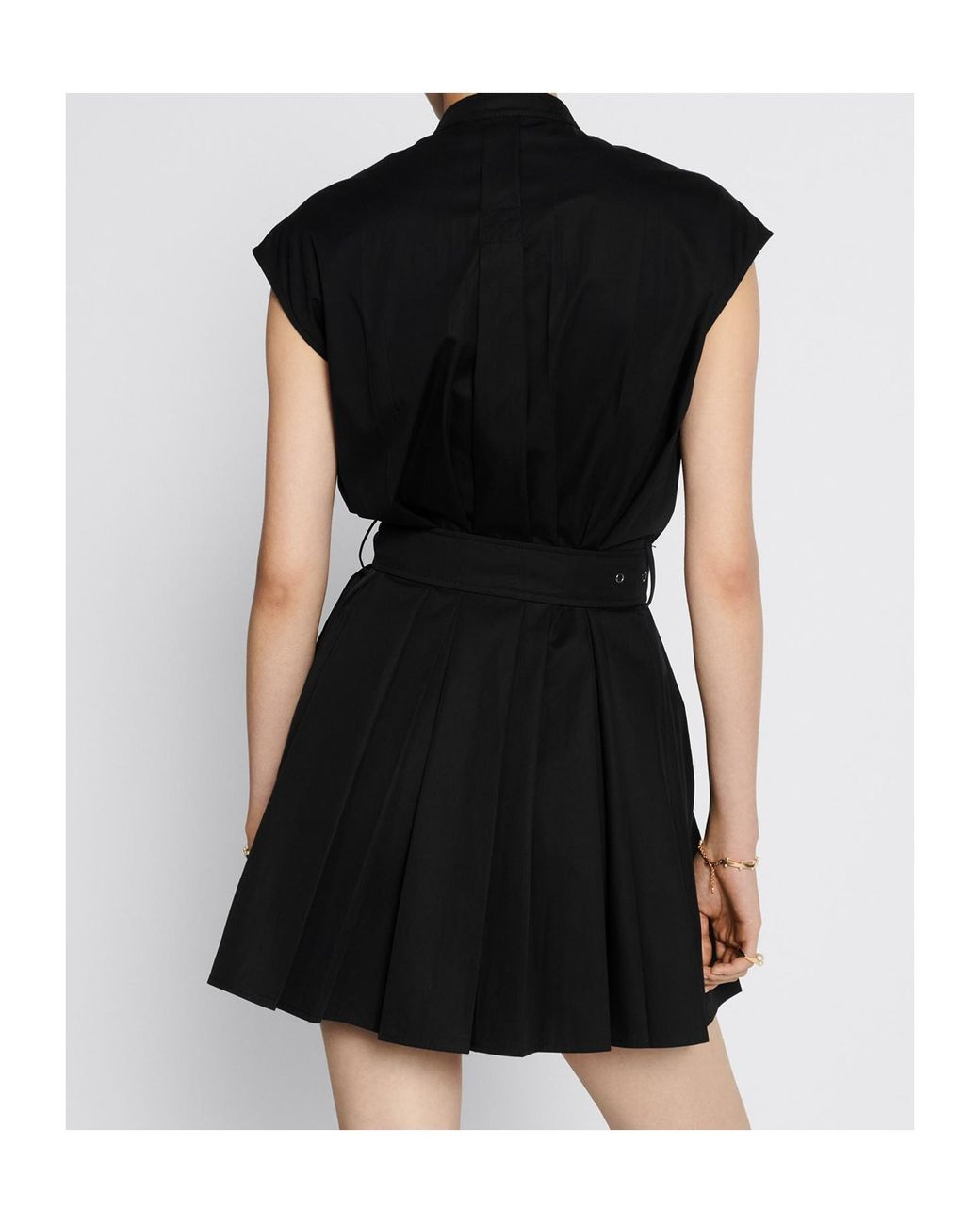 Dior Black Short Dress In Cotton Gabardine