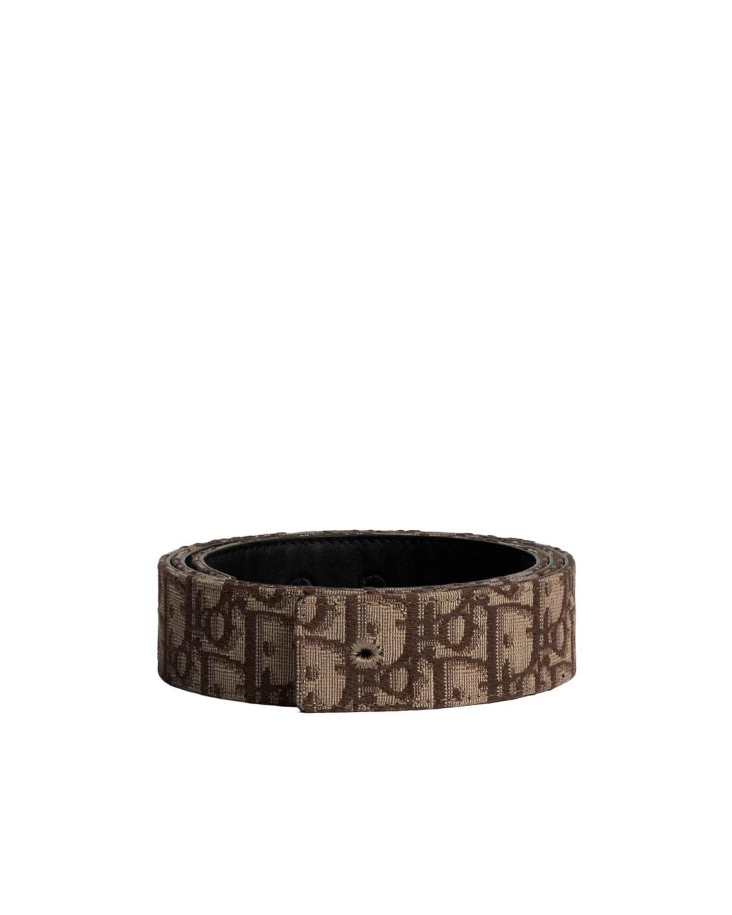 Dior White Reversible Belt Strap for men