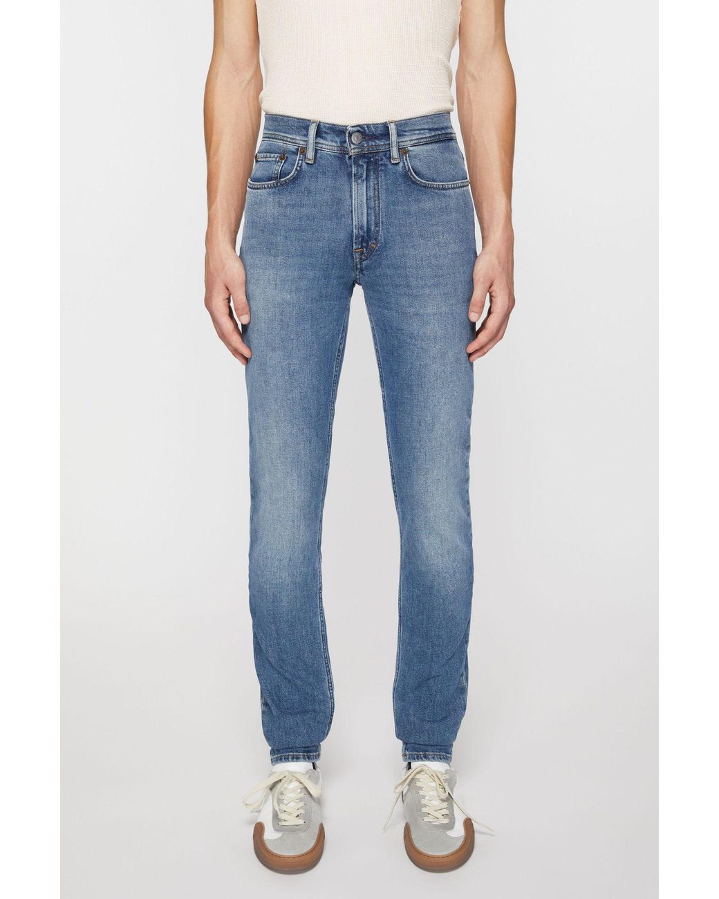 Acne Blue North Mid-Rise Jeans for men