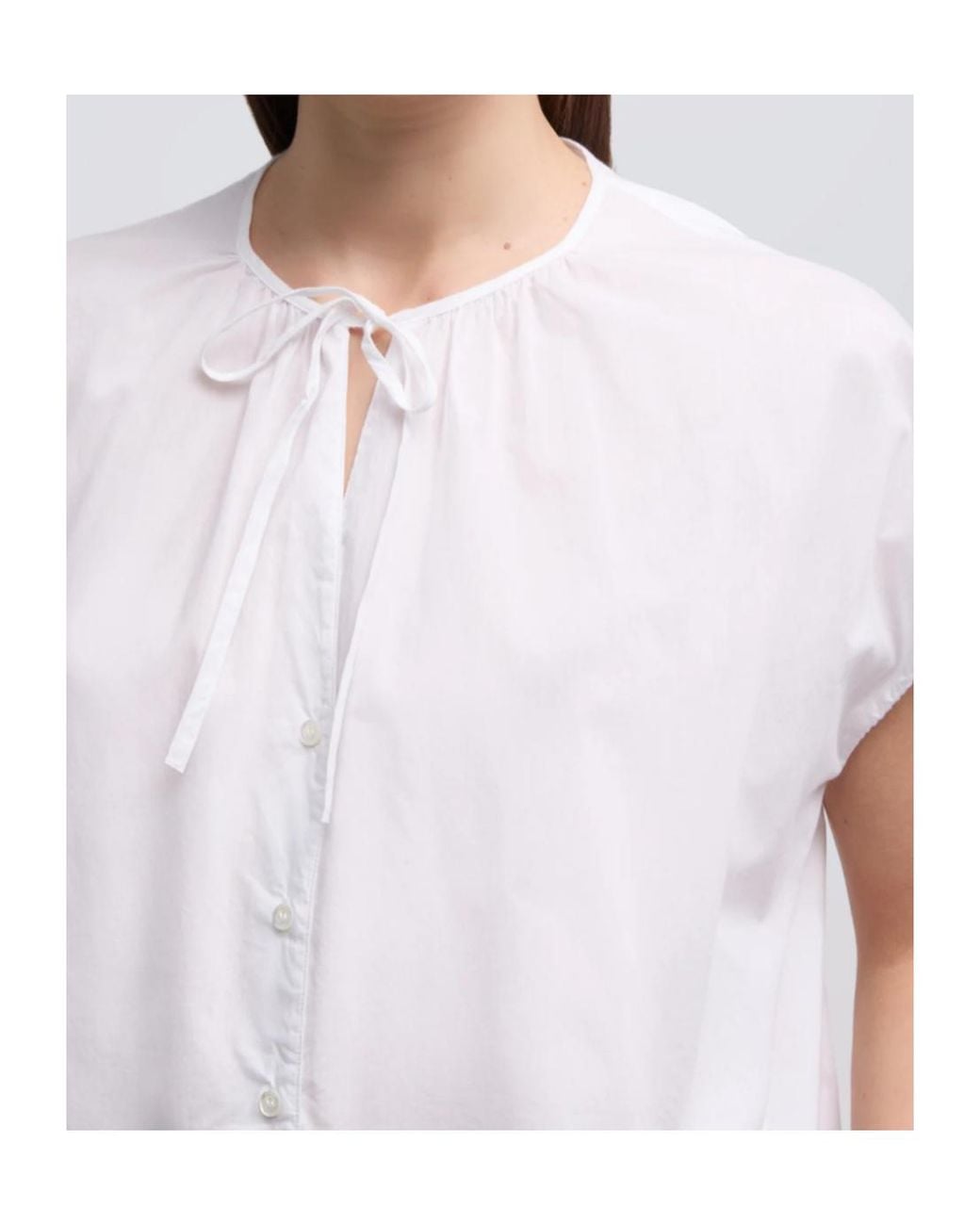 Aspesi White Tie-Front Fabric Cover-Up