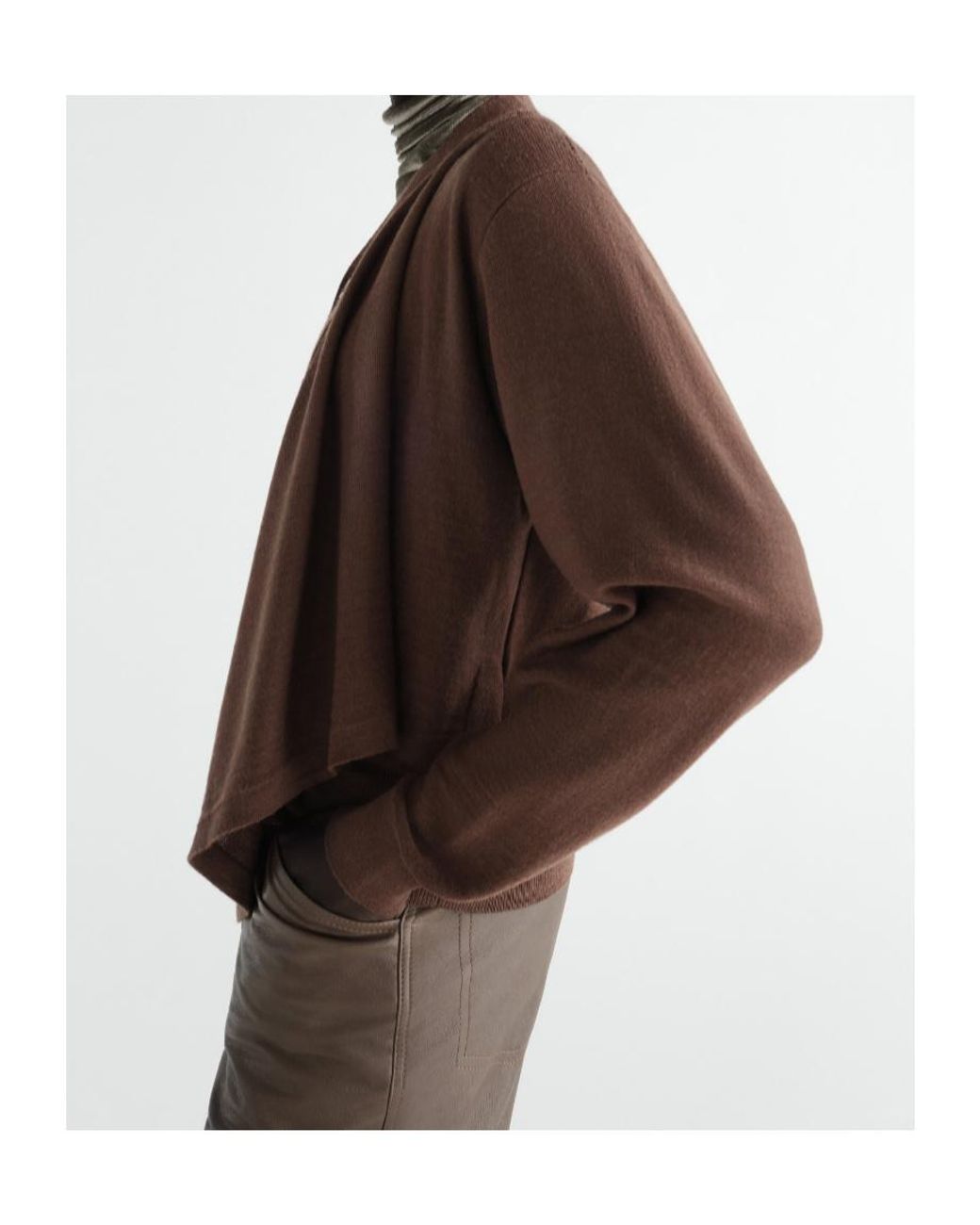 Lemaire Brown Trompe-Lœil Cardigan
