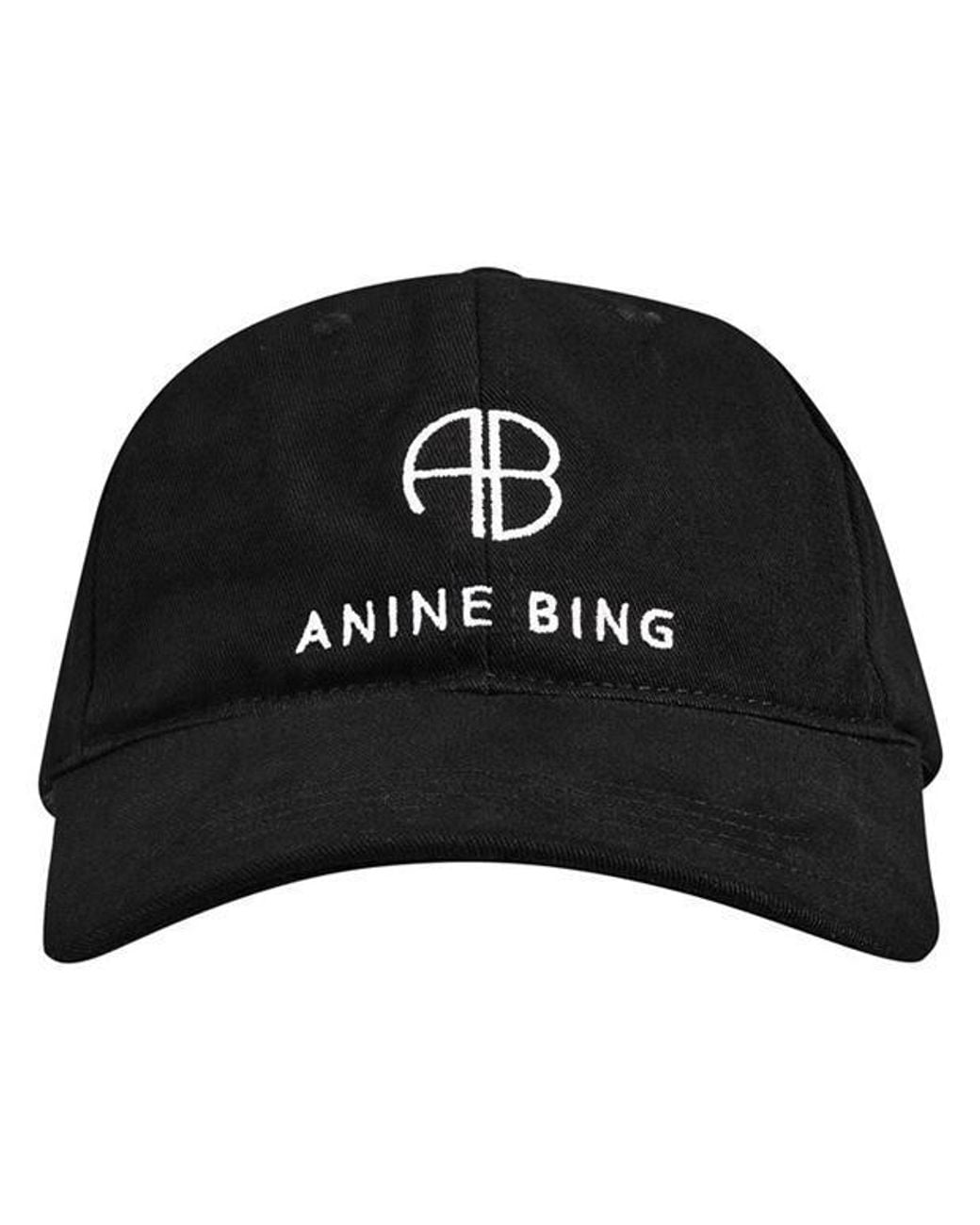 Anine Bing Black Logo Baseball Cap