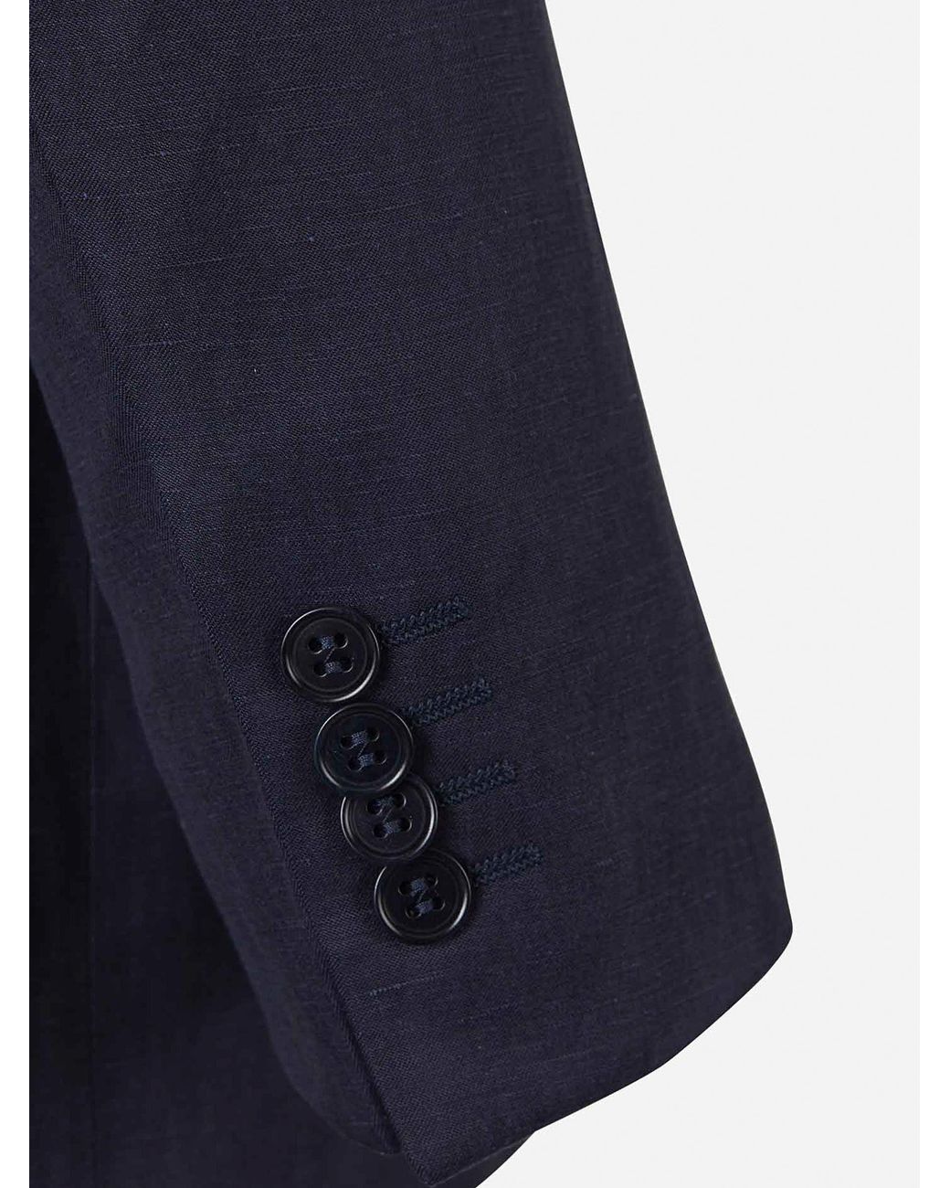 Canali Blue Long Sleeved Single Breasted Jacket for men