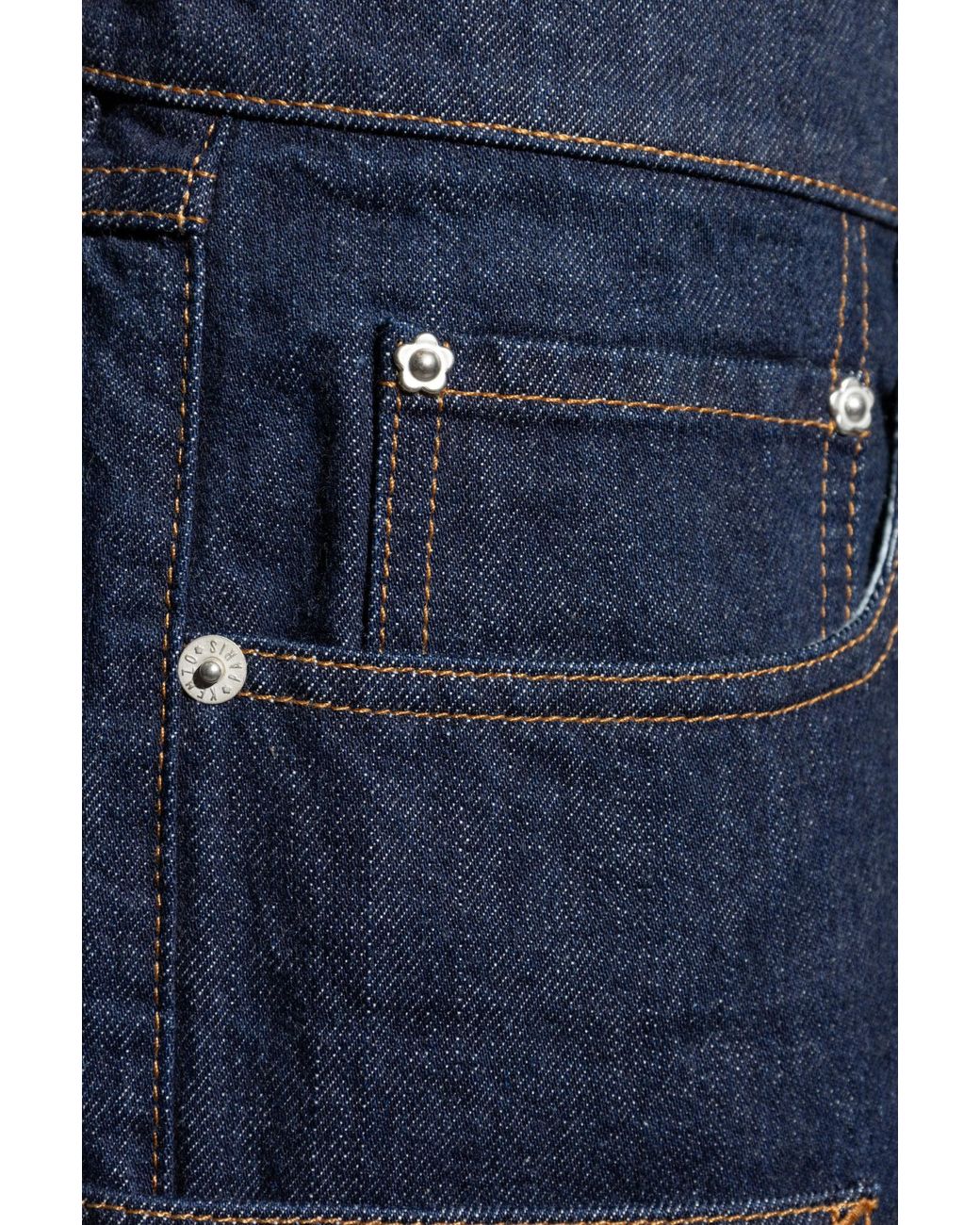 KENZO Blue Logo Patch Jeans for men