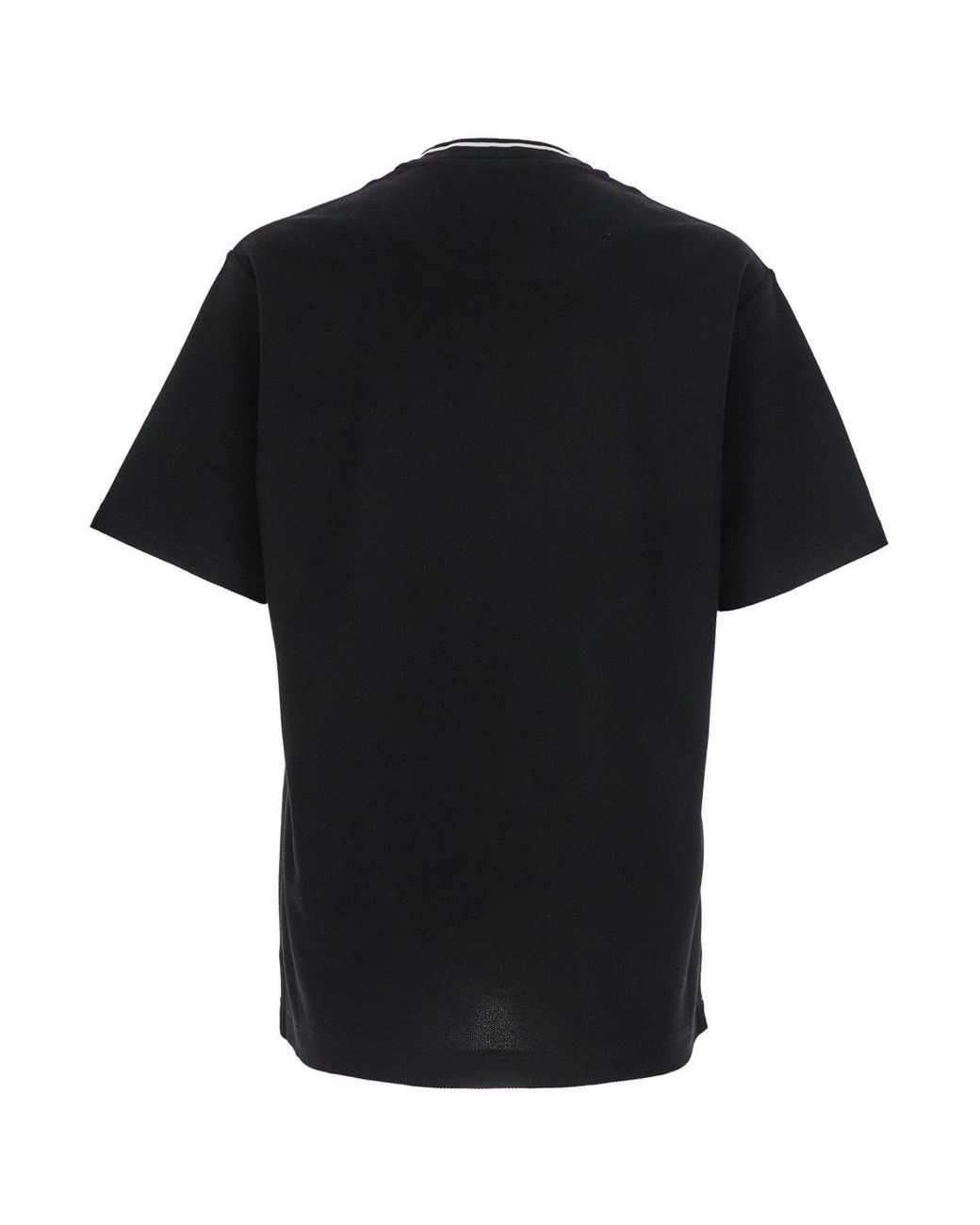 Dolce & Gabbana Black Logo Embroidered Short-Sleeved T-Shirt for men