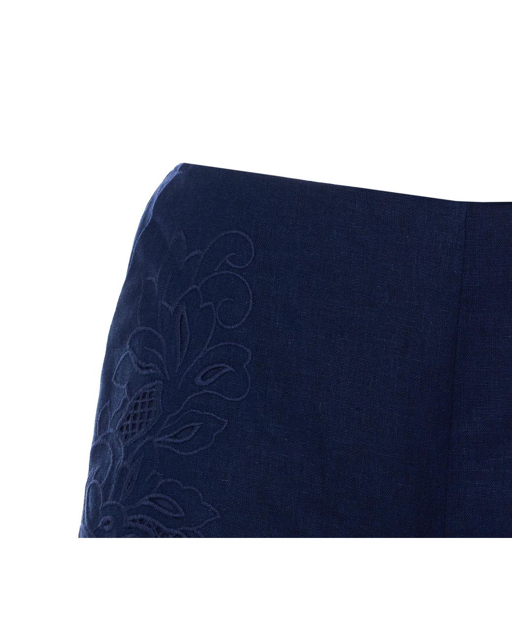 Twinset Blue Embroidered Zipped Shorts