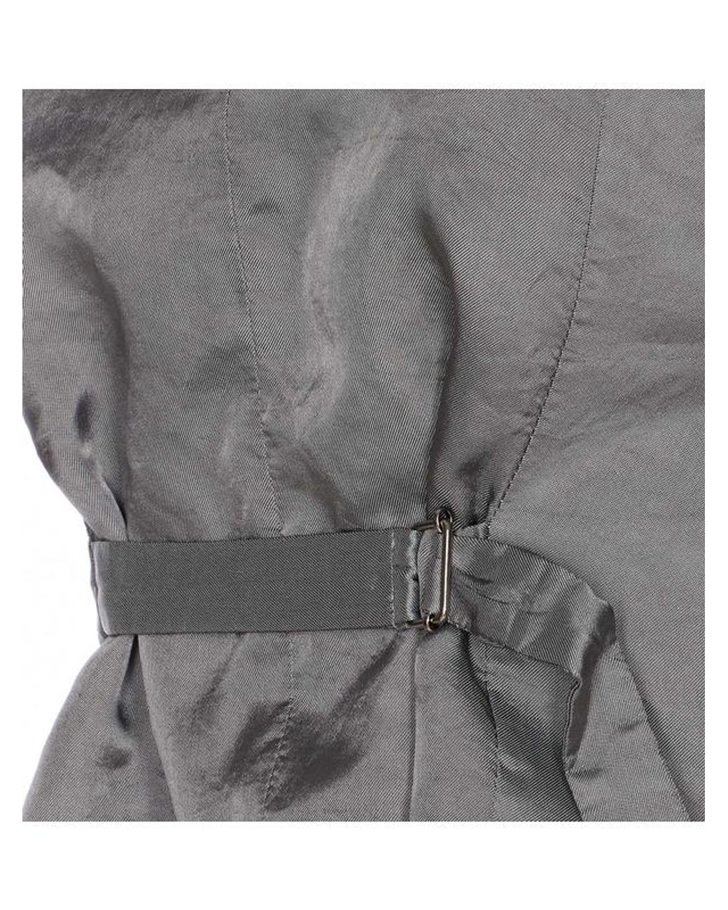 MM6 by Maison Margiela Gray Satin Strapped Waistcoat