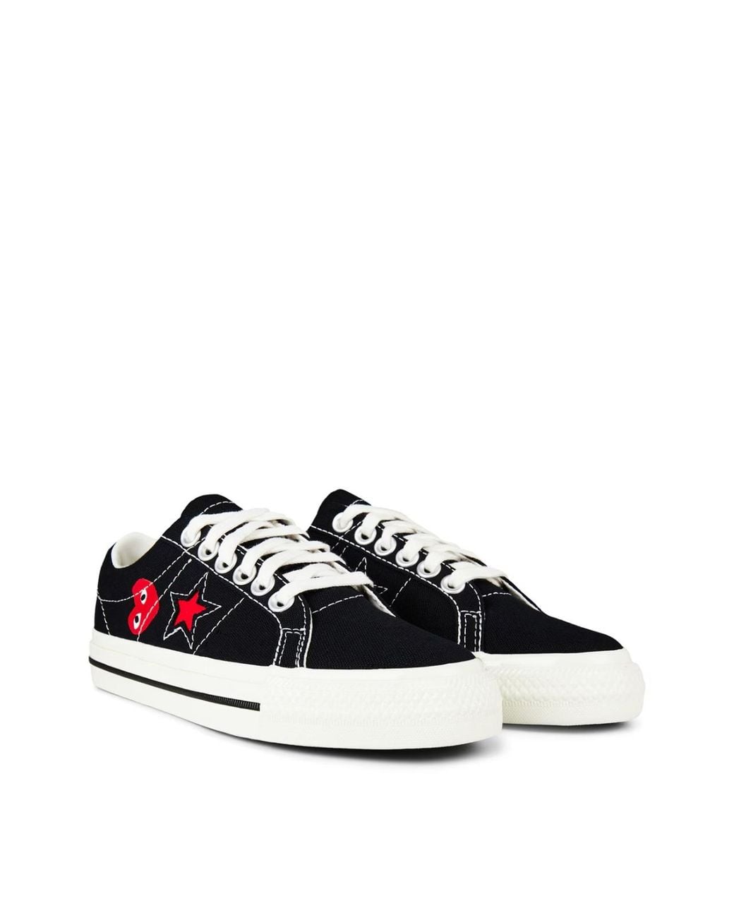 Comme des Garçons Black Lace-Up Low-Top Casual Shoes