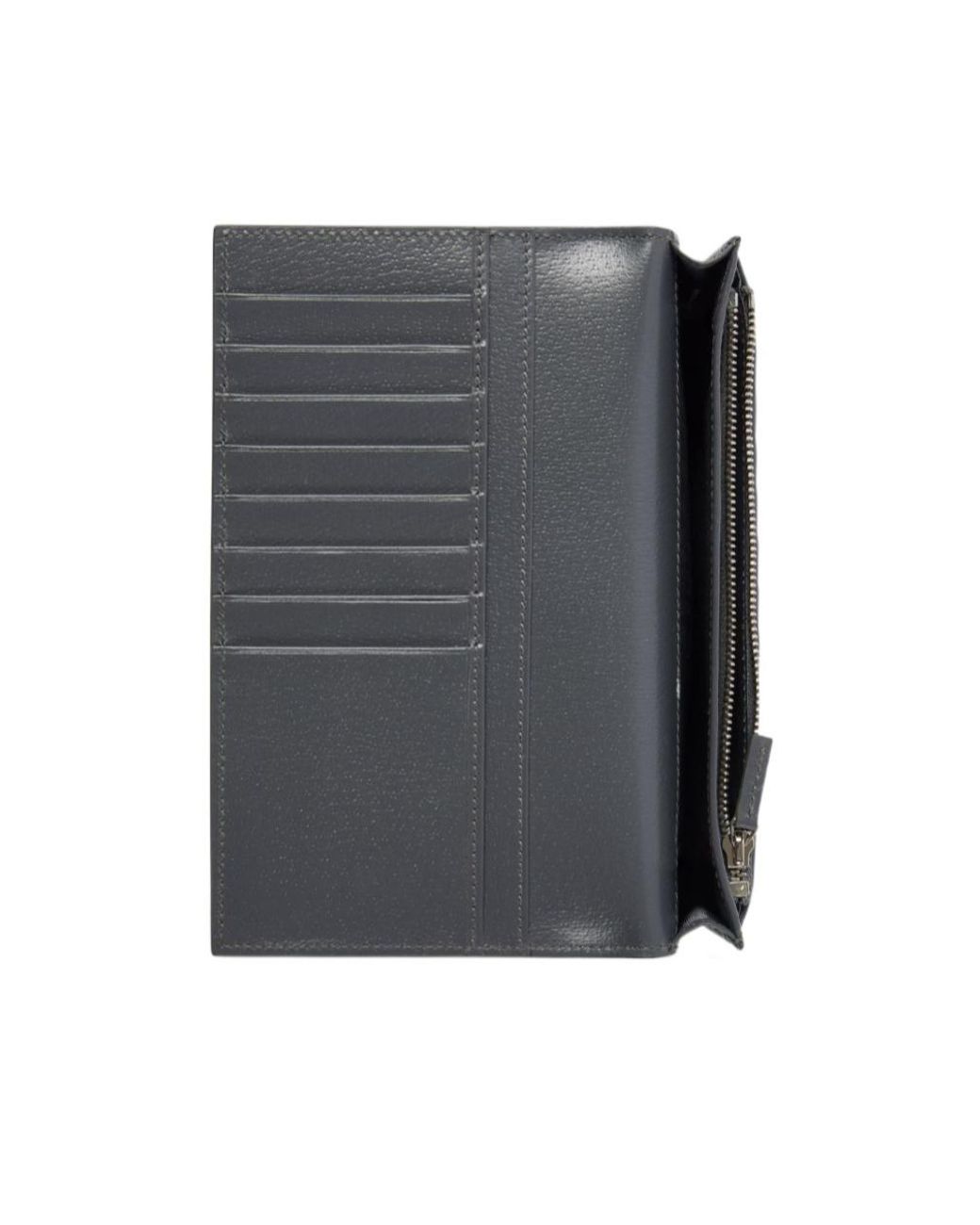 Gucci Gray Interior Gg Long Wallet for men