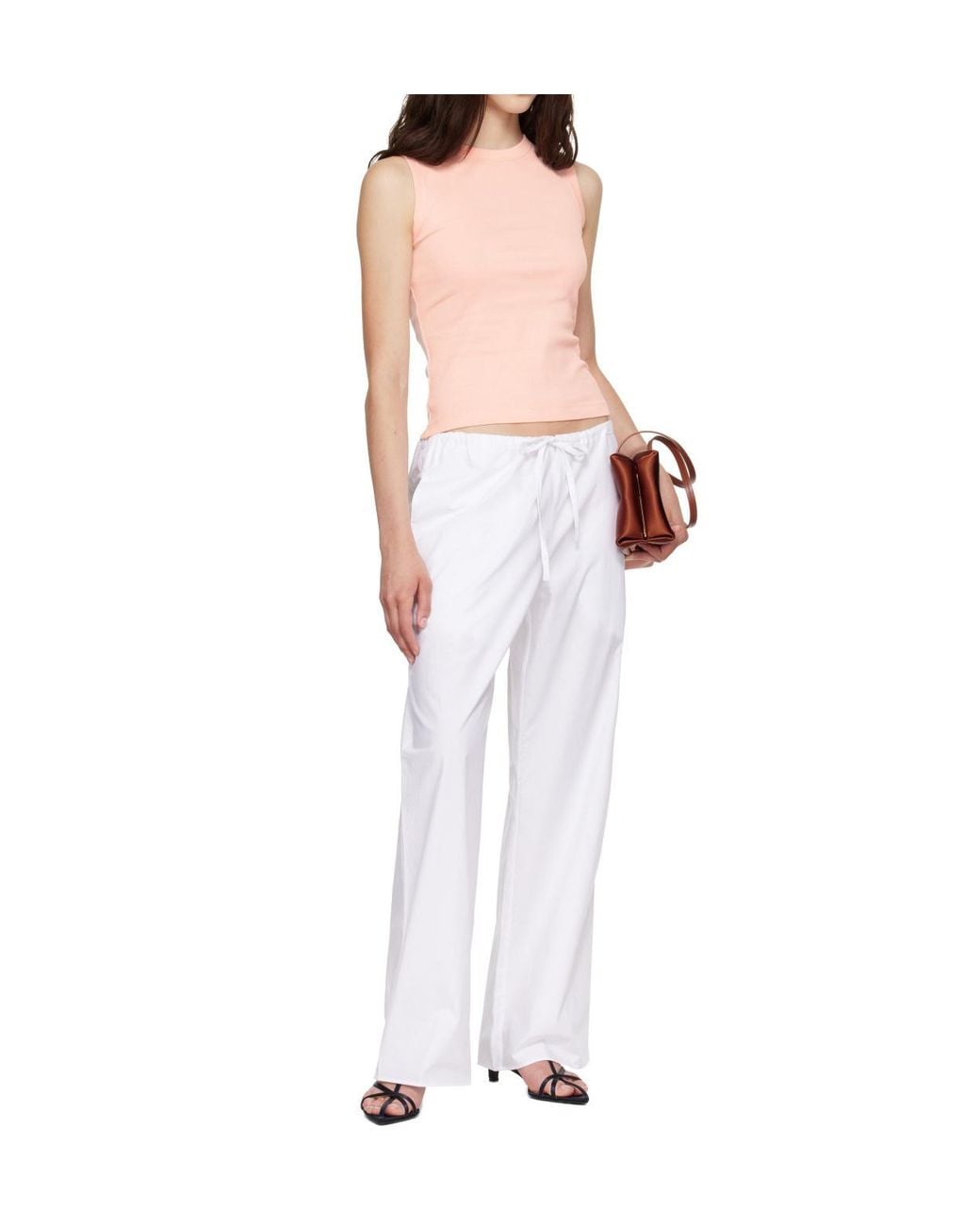 Flore Flore White Josephine Full-Length Trousers