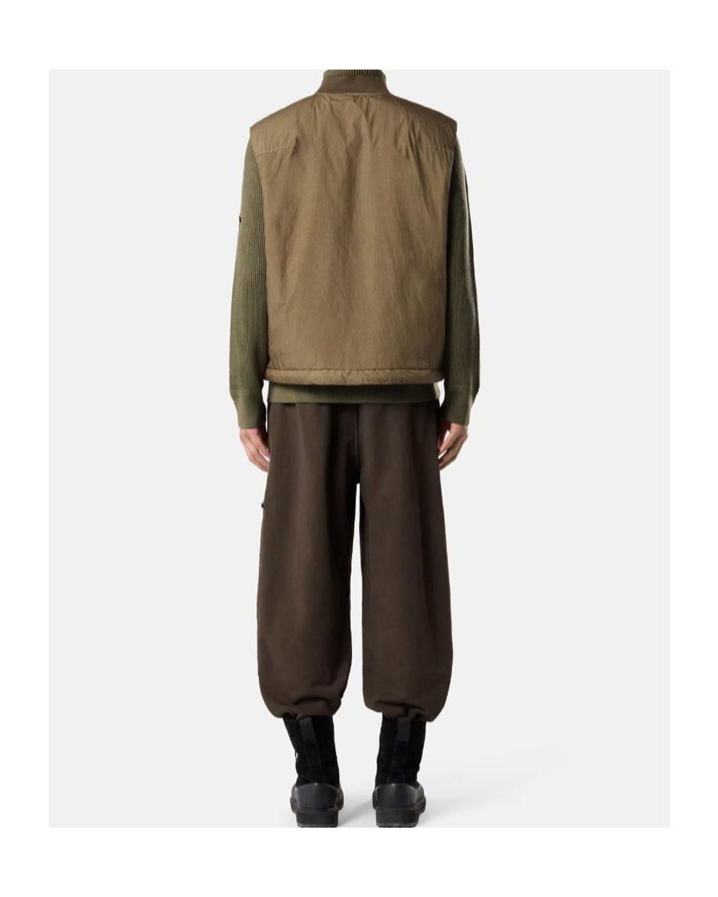 Stone Island Green Zip-Up Sleeveless Jacket for men