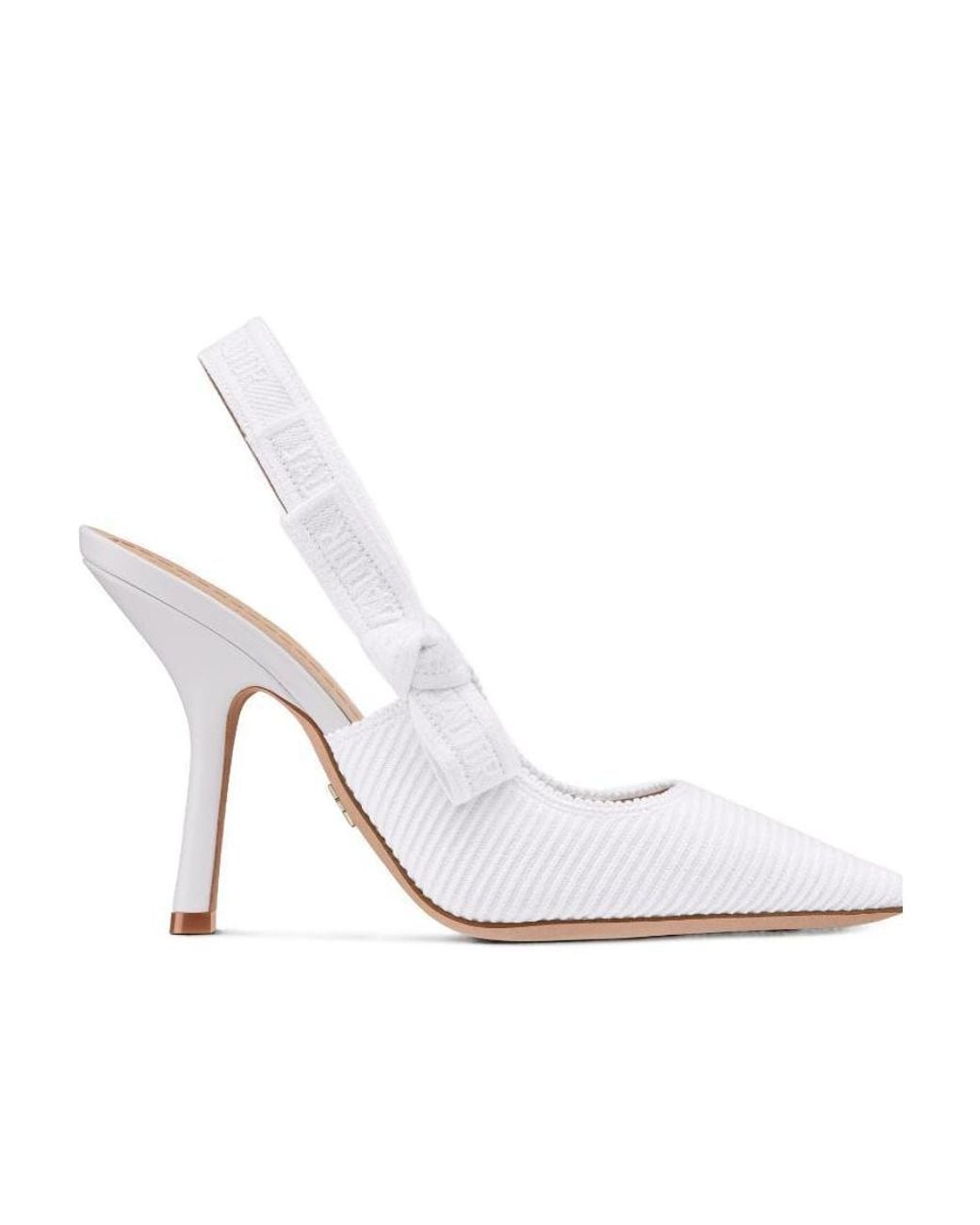 Dior White J'A Slingback Pump