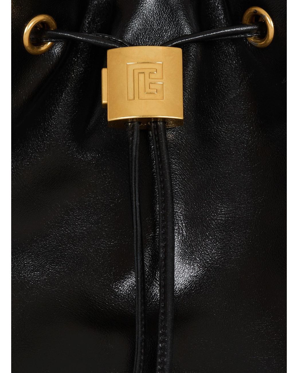 Balmain Black Pulse Calfskin Leather Backpack