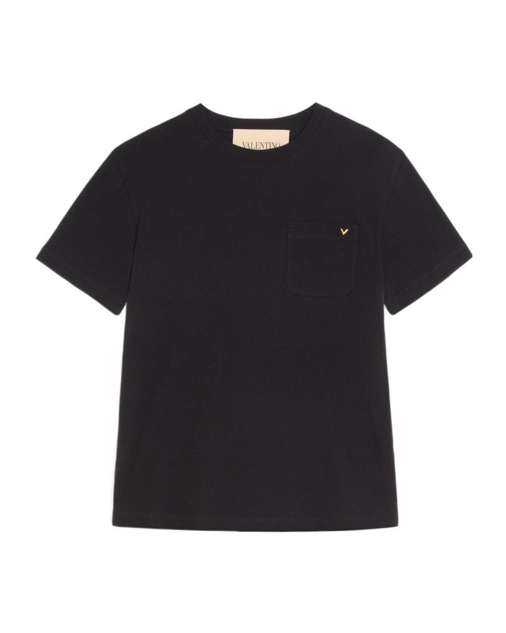 Valentino Black Vgold Crewneck T-Shirt for men