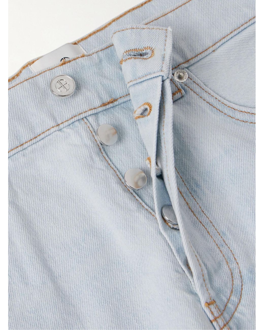 Anine Bing Blue Dalton Organic Denim Shorts