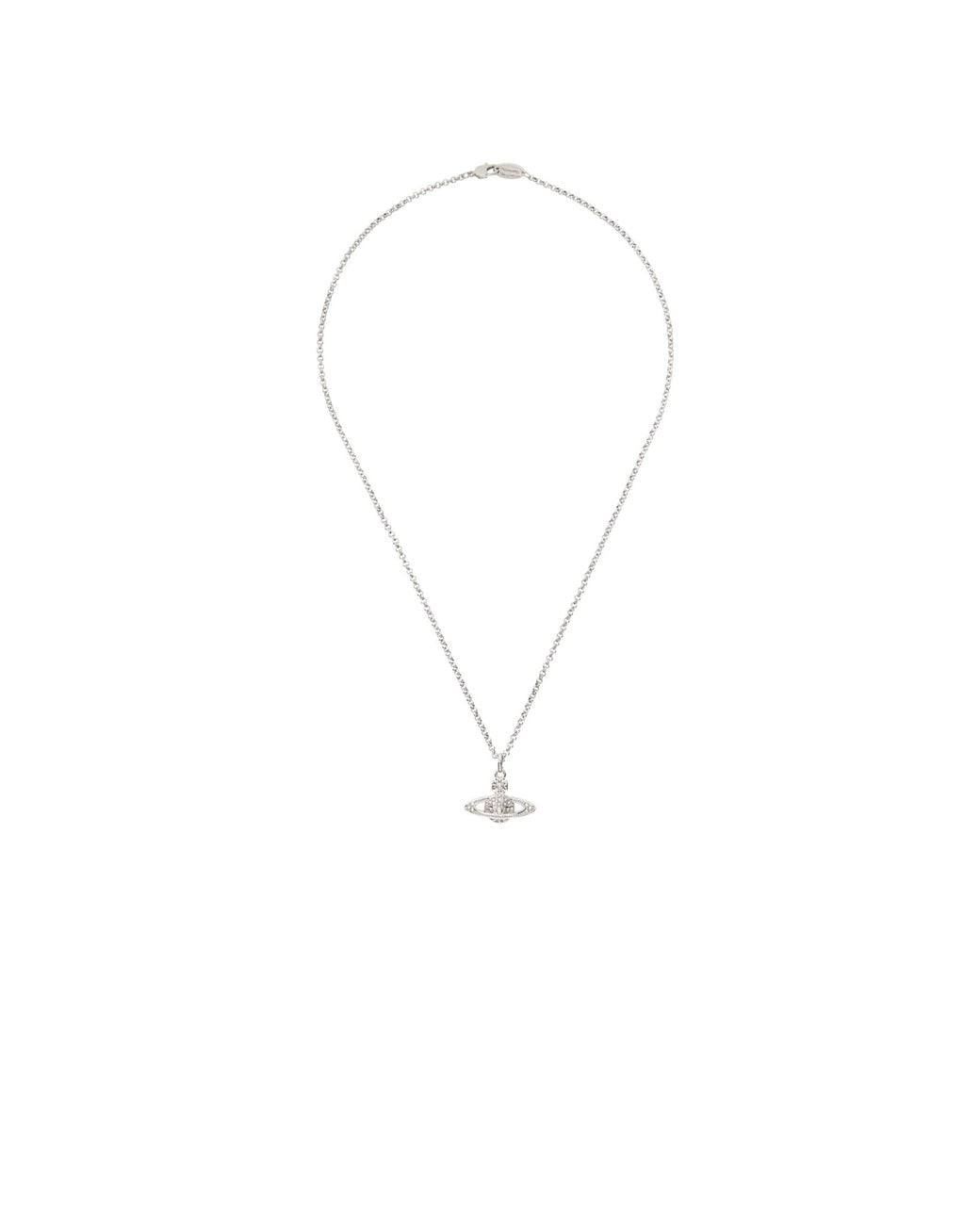 Vivienne Westwood White Mini Bas Relief Pendant Necklace for men