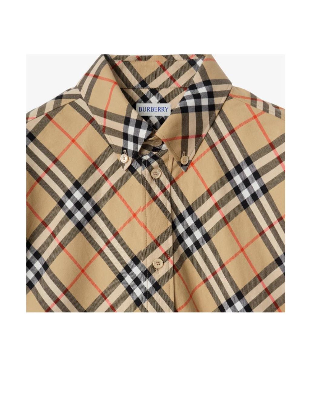 Burberry Natural Relaxed Fit Check Cotton Flannel Shirt for men