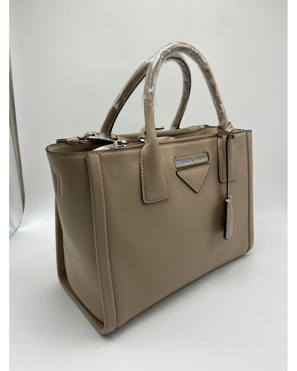 Prada Multicolor Double Handle Shoulder Bag