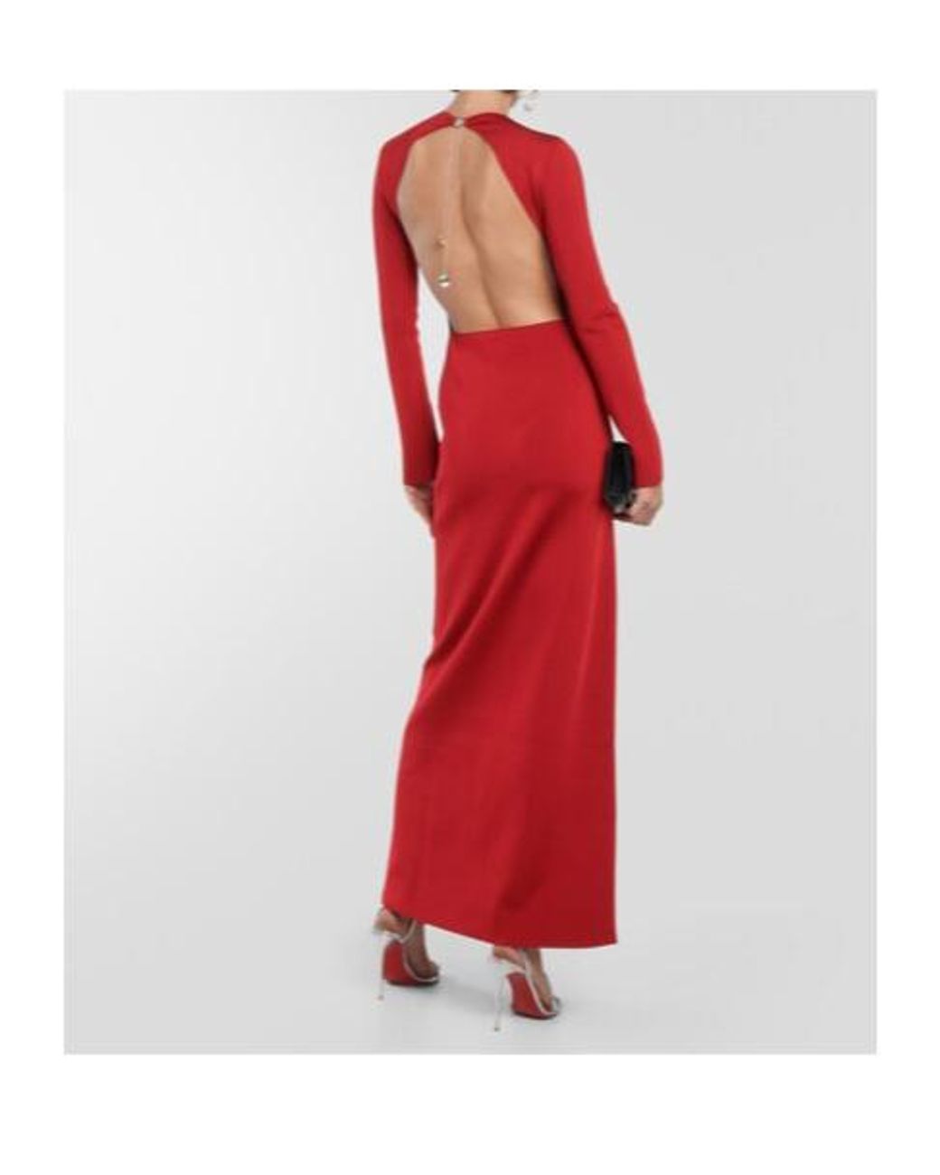 Galvan Red Long-Sleeved Gown